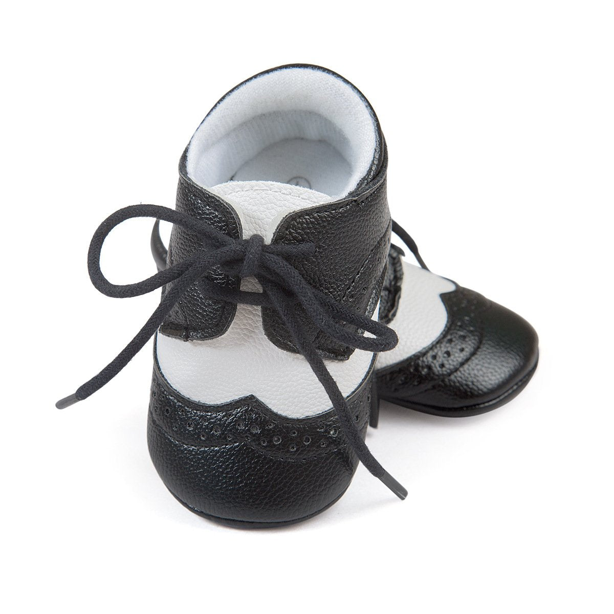 ESTAMICO Babyschuhe für Jungen – PU Schnürsenkel Lauflernschuhe Kleinkind Sneaker Grau 6-12 Monate