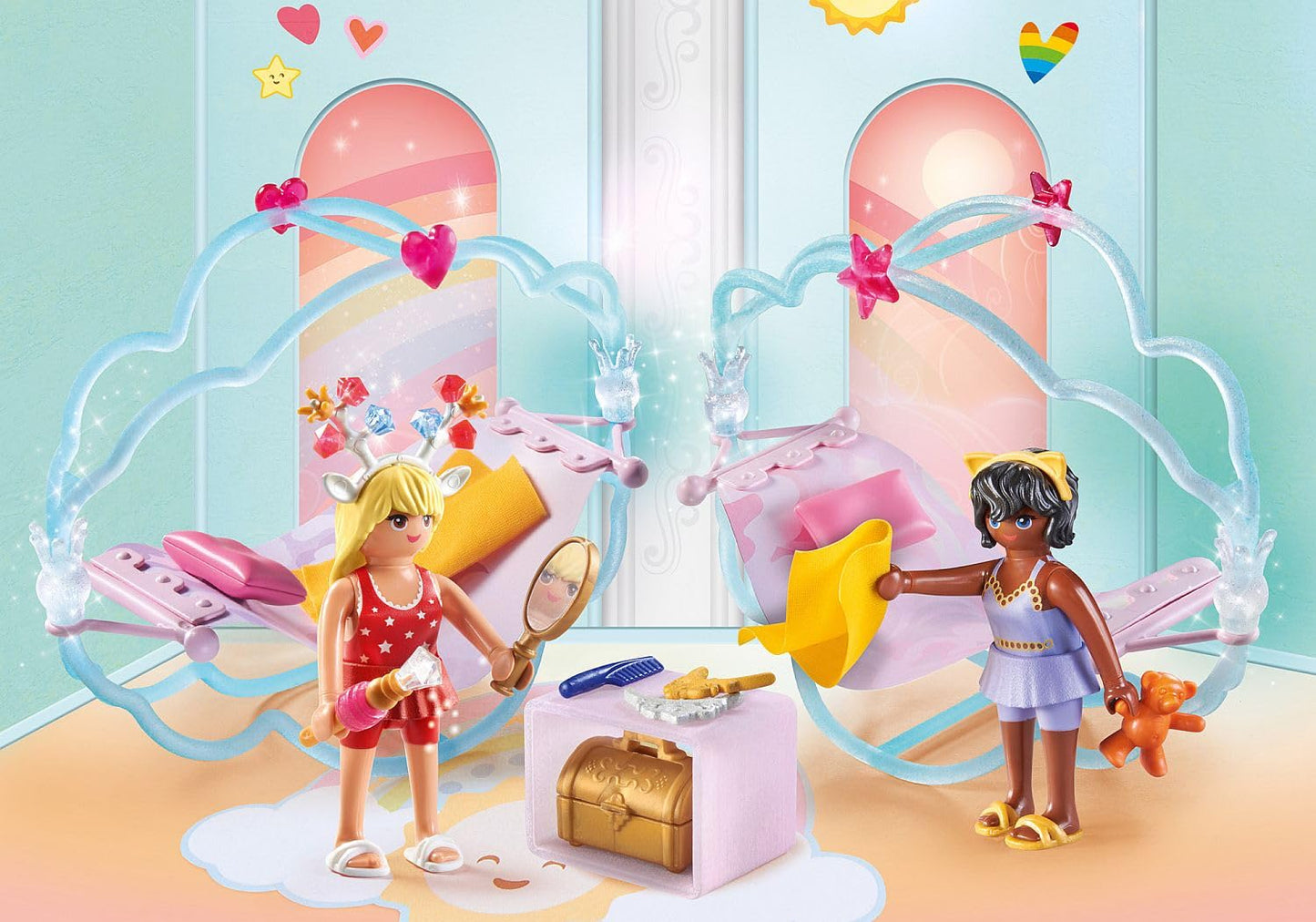 PLAYMOBIL Princess Magic 71360 Heavenly Baby Cloud, Magic Nursery in the Clouds, Includes Baby Cradle, Rocking Horse, Teddy Bear and More, Toy for Children from 4 Years