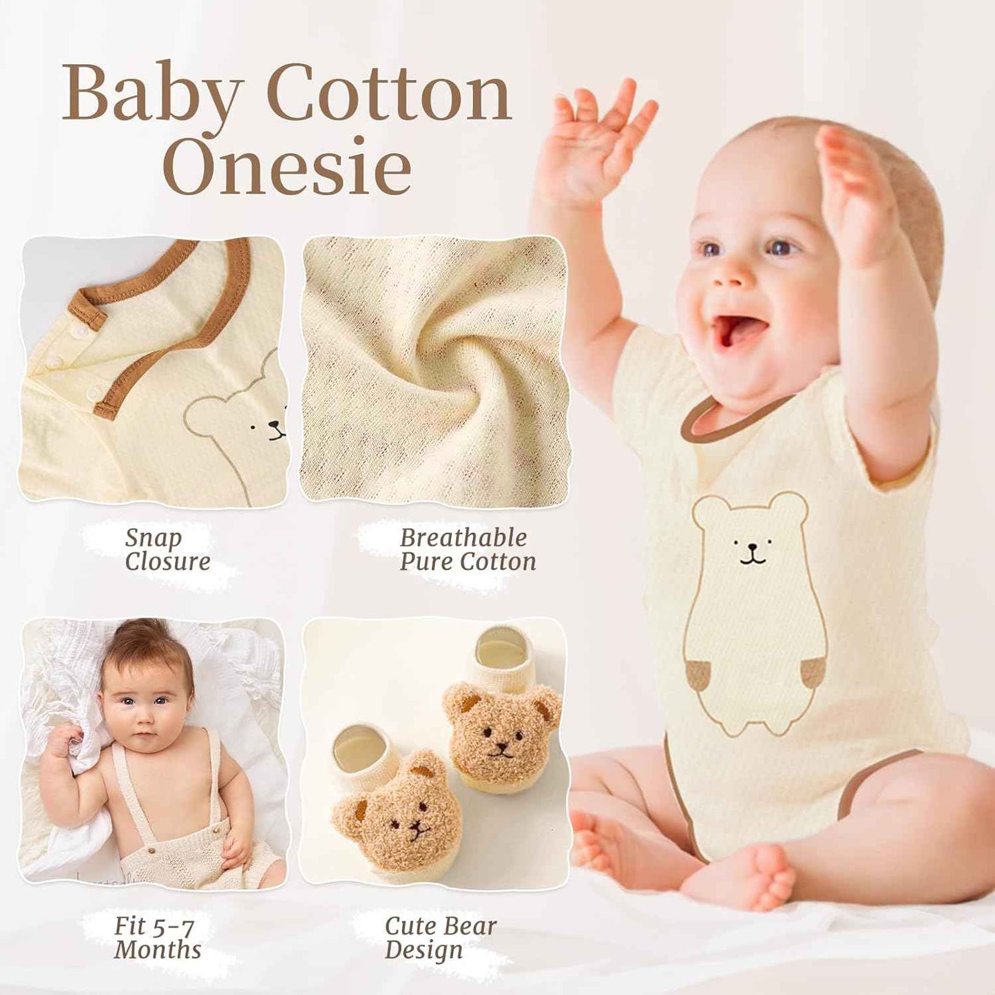 vamei Baby Gift Boys, Newborn Gift Baby Gifts for Birth Boy Girl with Baby Romper Bath Towels Bib Socks Rattle Memory Box Greeting Cards Baby Shower Party