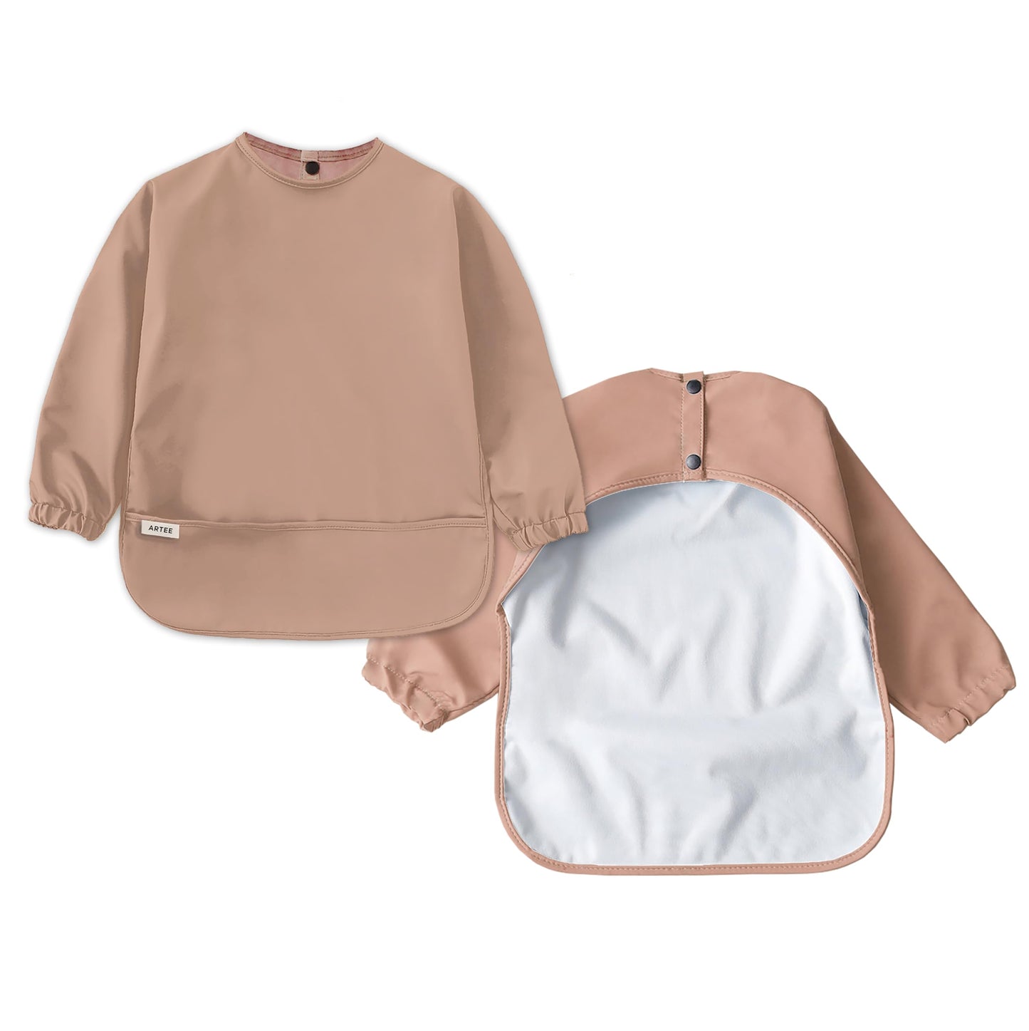 ARTEE Ärmellätzchen beschichtet wasserfest abwischbar Lätzchen mit Ärmeln, Baby, Wasserdichtes Lätzchen, ideal als Geschenk