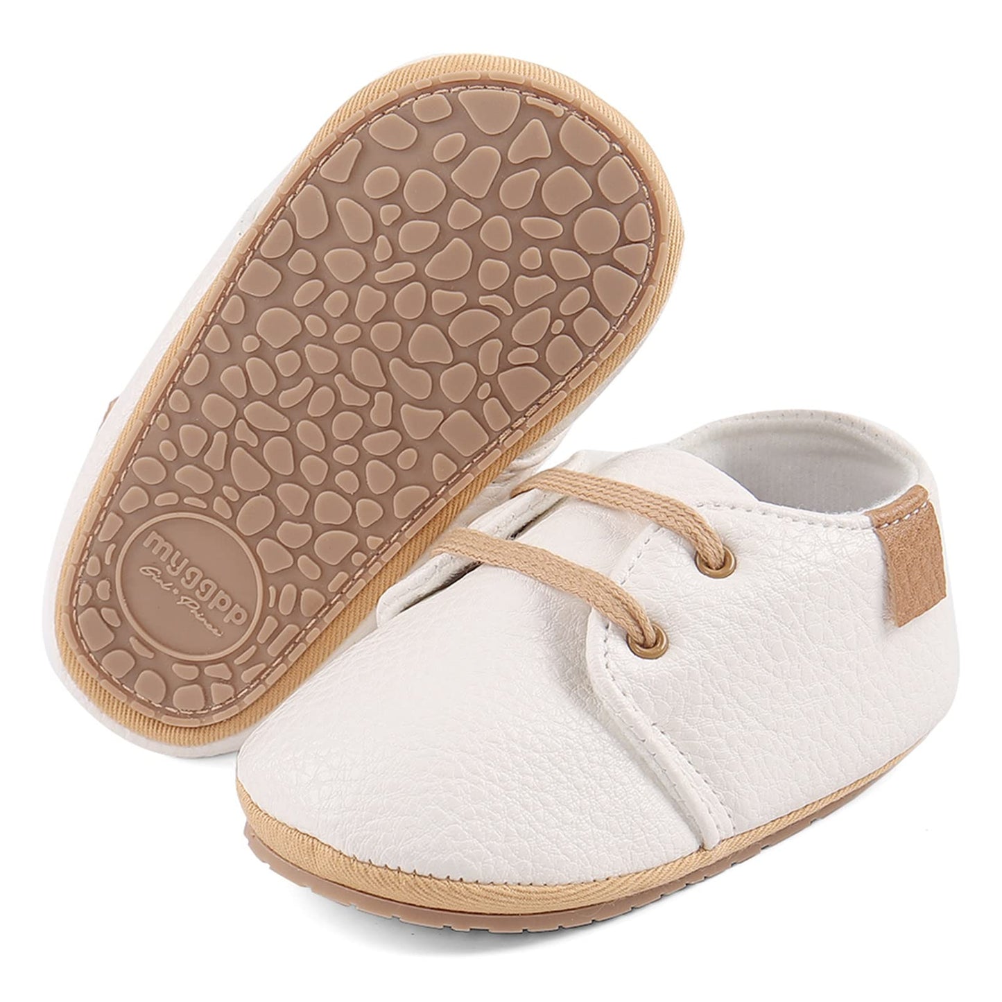 LACOFIA Baby Boy Girl First Walking Shoes Non-Slip Laces Crawling Shoes First Baby Shoes