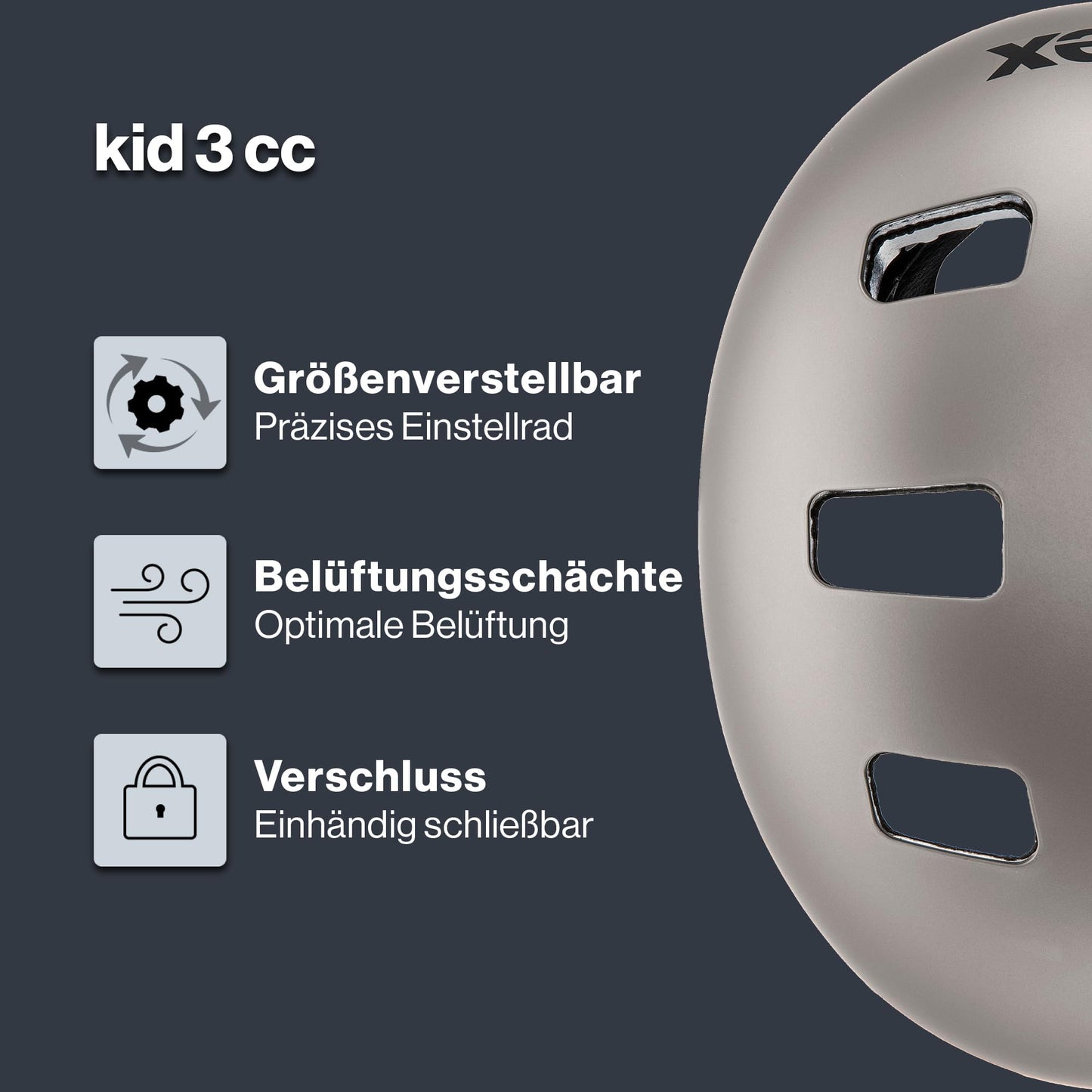 uvex Kid 3 cc – Robust Bicycle Helmet for Children – Individual Size Adjustment – Optimized Ventilation