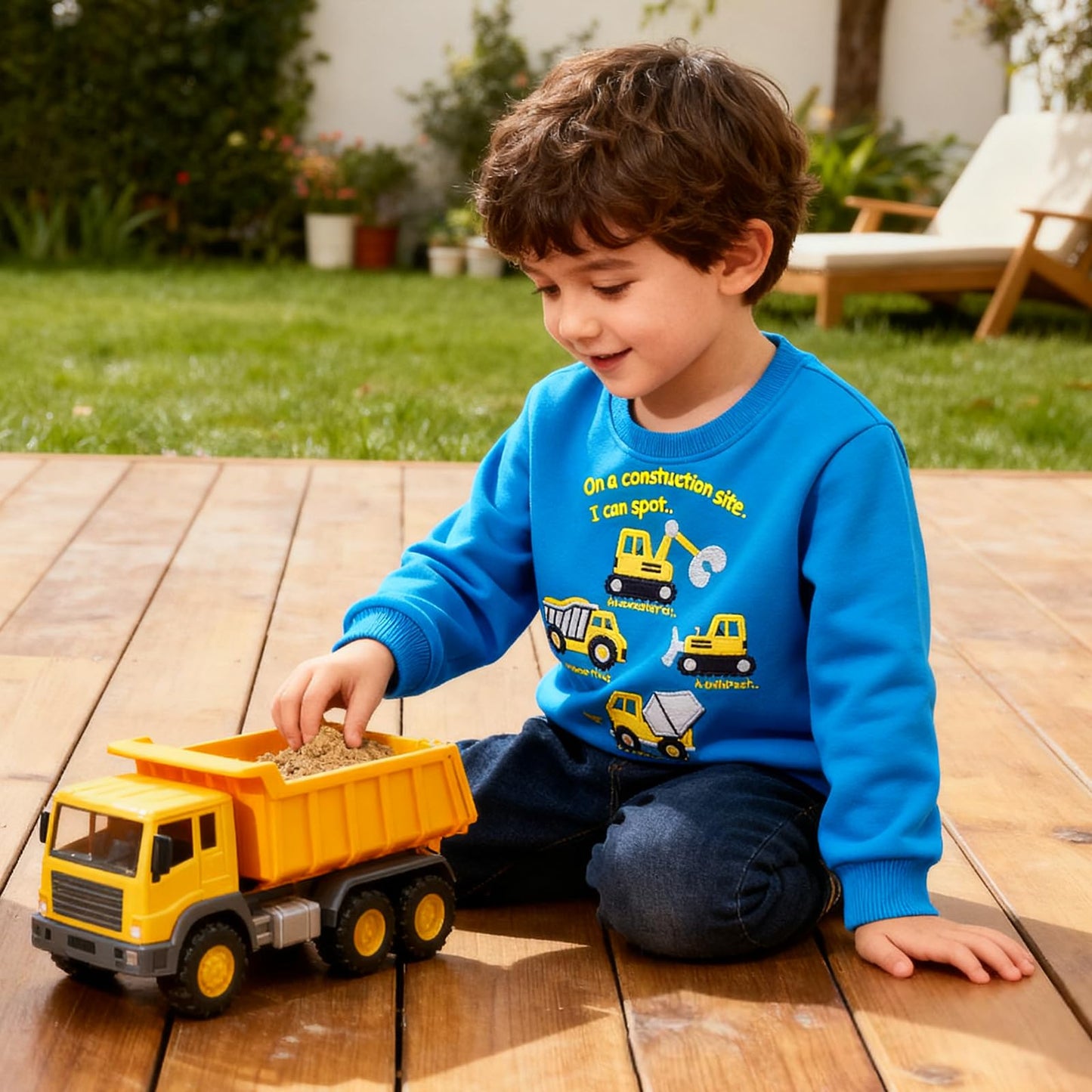 Dinopjs Children's Boys Pullover Sweatshirt Cute Long Sleeve Cotton Dinosaur Cartoon Jurassic Planets Digger Crane Dump Truck Tractor Winter & Spring Christmas Warm Tops 2-7 Years