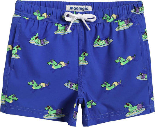 MaaMgic Jungens 4 Way Stretch Badehosen Schnelltrocknend Badeshorts mit Mesh-Futter Taschen und Verstellbarem Tunnelzug MEHRWEG