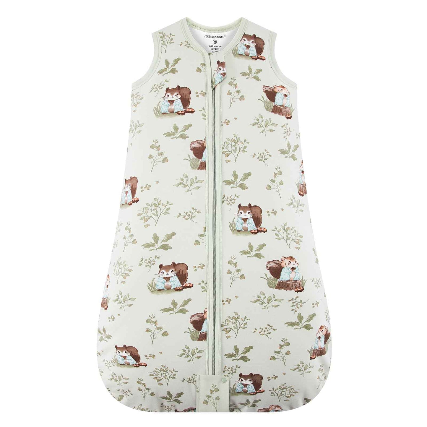 Mosebears Baby Sleeping Bag Winter 2.5 Tog, 100% Cotton Baby Winter Sleeping Bag for Babies 0-24 Months, M (6-12 Months)