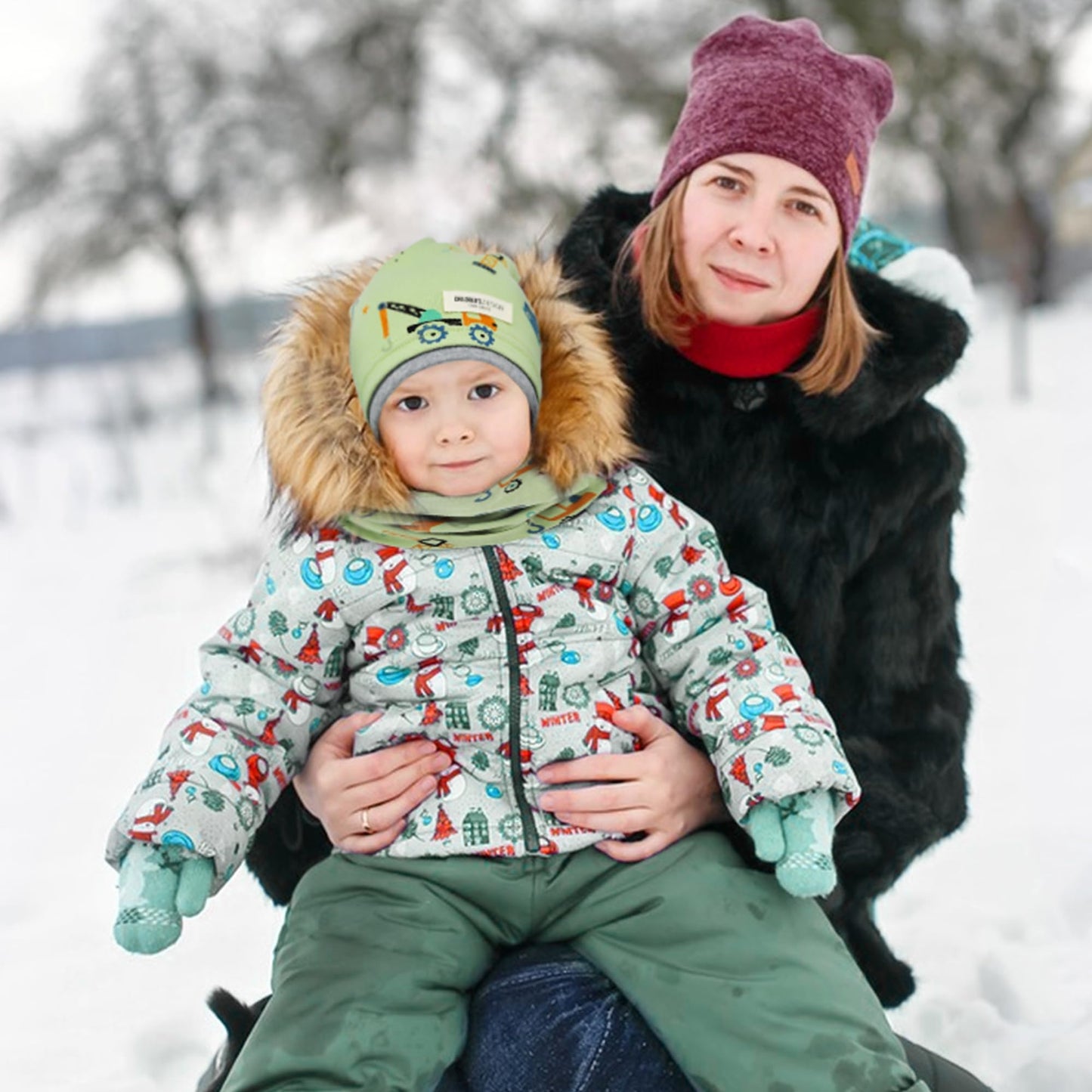 Kinder Beanie Mütze & Loop Schal Set, 95% Baumwolle Mütze Schal Set Mädchen Jungen 2-8 Jahren, Schlauchschal Warme Wintermütze Strickmützen für Herbst Winter Frühling