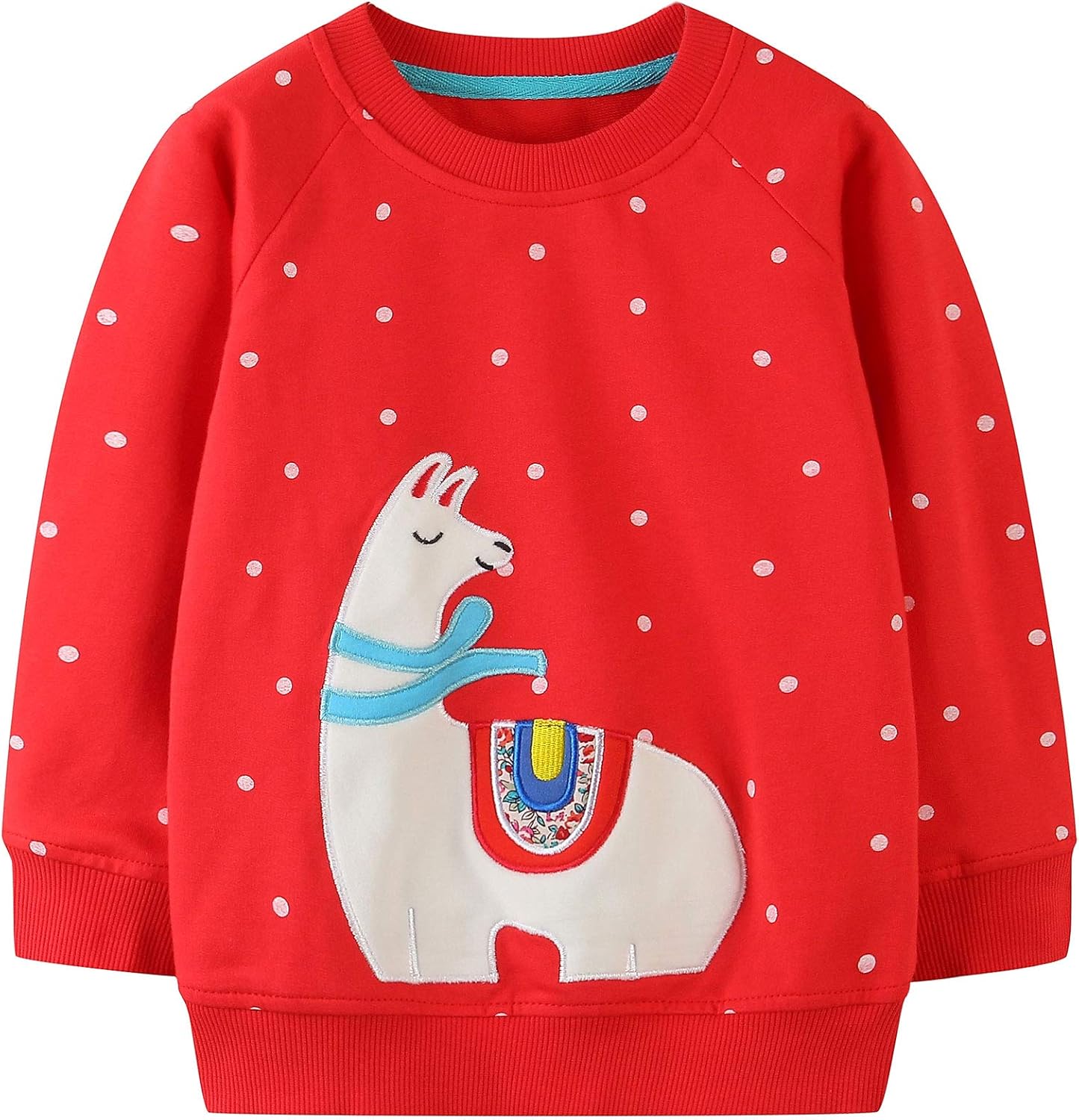 Mädchen Sweatshirt für Kinder Süß Cartoon Pullover Baumwolle Top Langarm T-Shirt Größe 1-12 Jahre