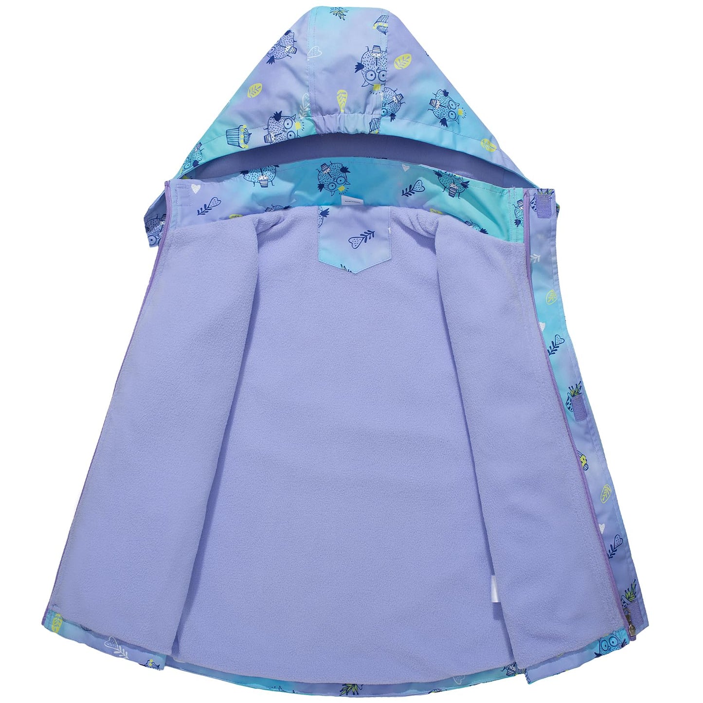 SXSHUN Children's Girls' Softshell Jacket with Fleece Lining Transition Jacket Print Hiking Jacket Outdoor Jacket Warm Windproof Breathable Spring Autumn