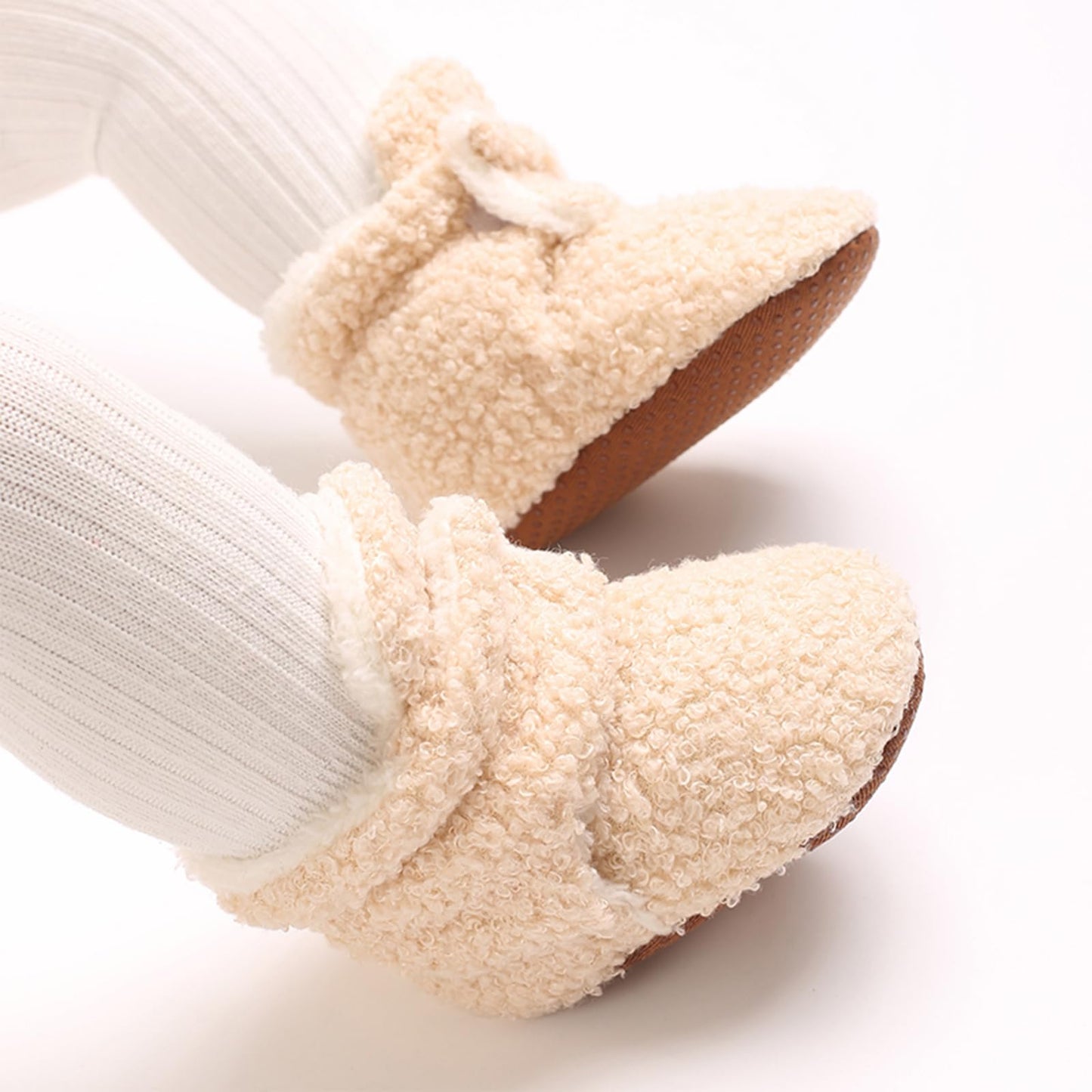 YloveM Toddler Baby Boys Girls Booties, Unisex Newborn Winter Shoes Thick Snow Boots Non-Slip Sole Soft Toddler Warm Sock Shoes