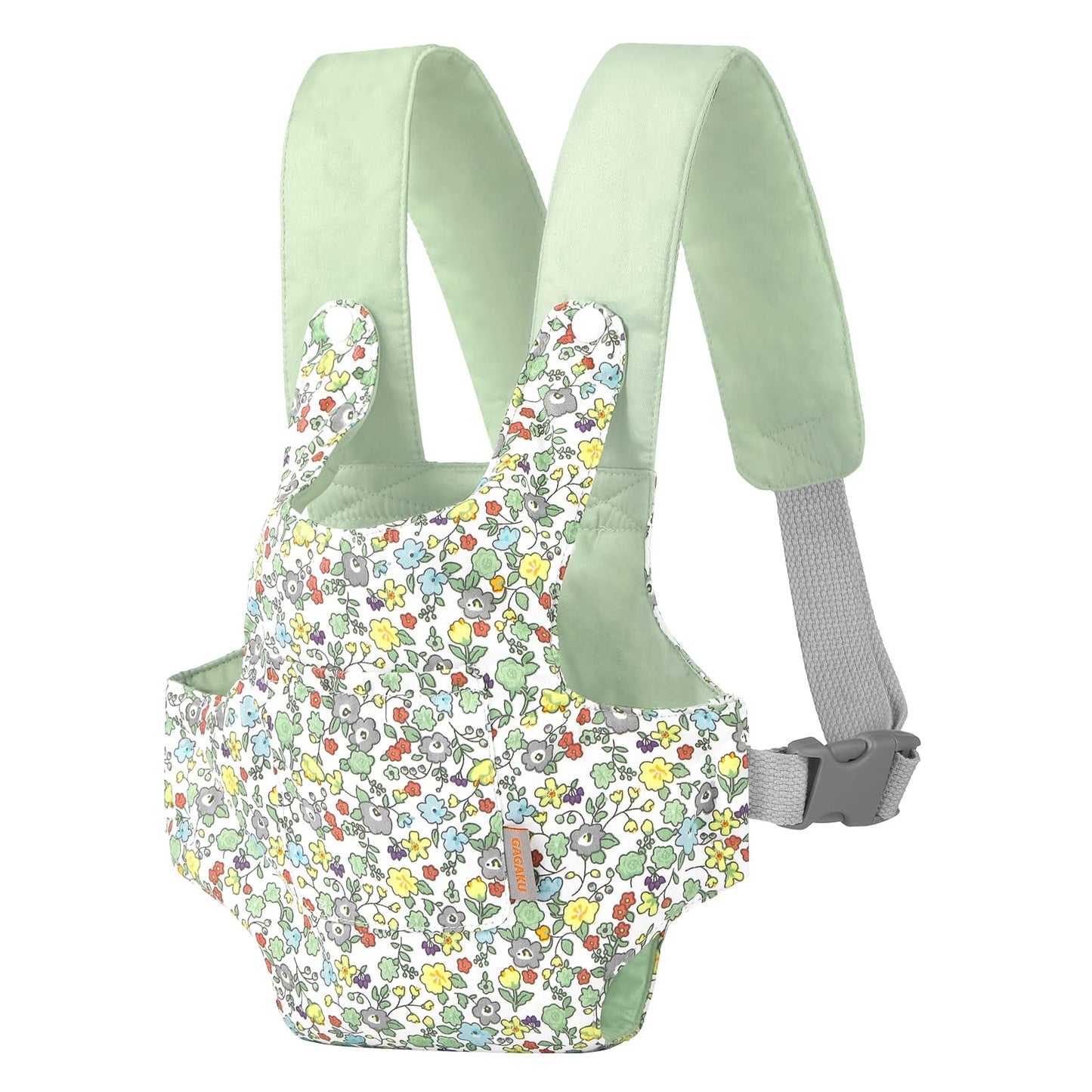 GAGAKU Puppentrage ab 3 Jahre Bauchtrage Babypuppen Zubehör Schultergurte Babytrage Puppe Kleinkind Puppentragetasche Stofftiertrage Kuscheltierträger - Rose - Kaninchengarten