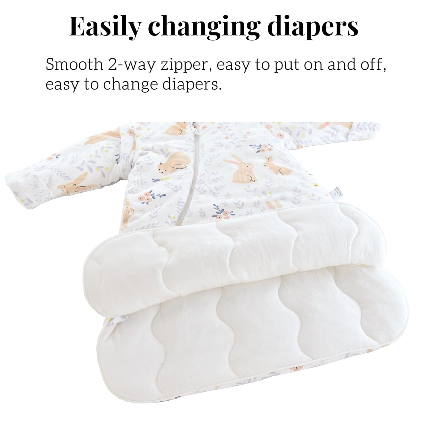 Chilsuessy Baby Sleeping Bag Winter, Removable Sleeves, Warm Lined 3.5 Tog Winter Sleeping Bags, Boys/Girls Sleeping Bag for Toddlers from 6 Months to 6 Years