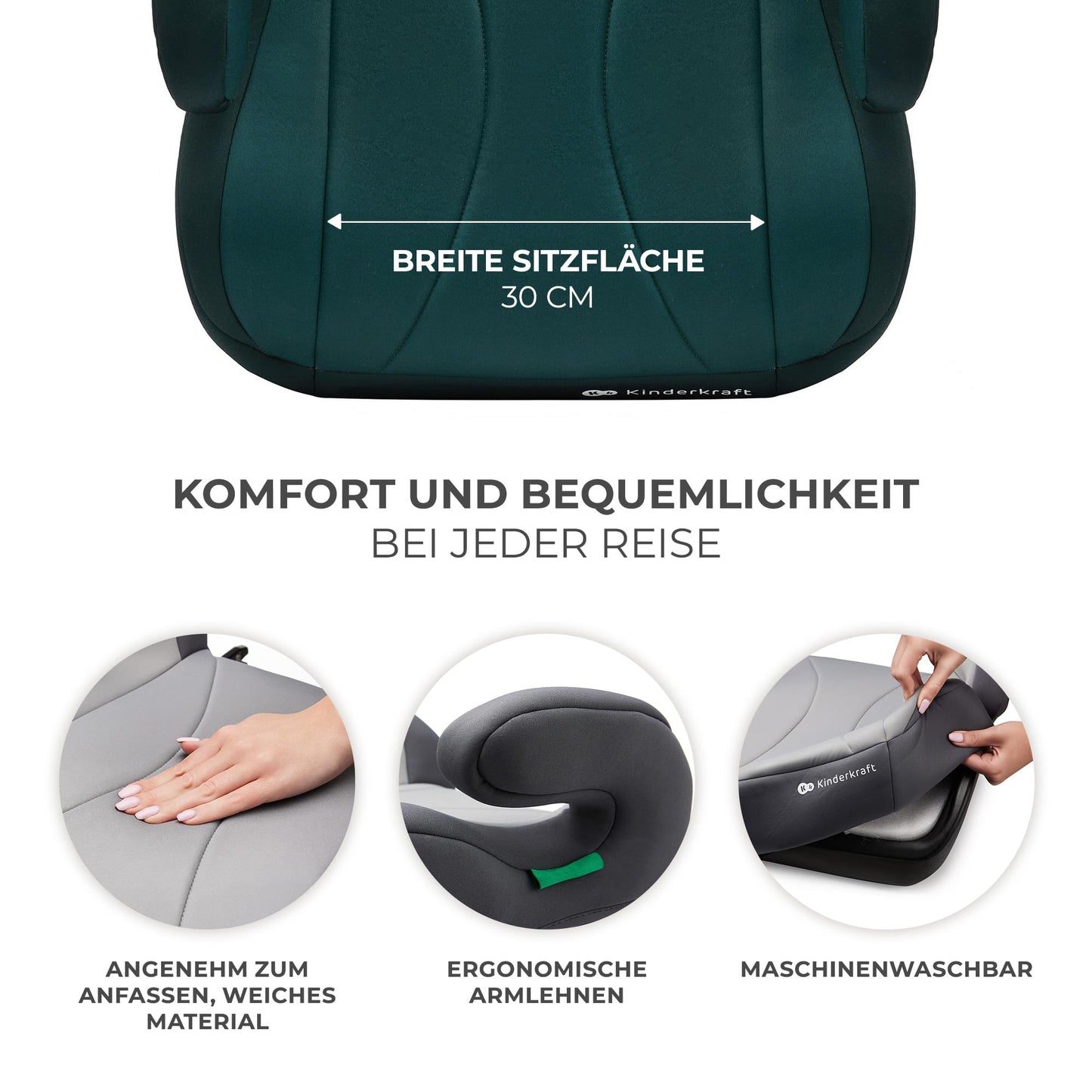 Kinderkraft I-BOOST Kindersitz 135-150cm I-Size, Sitzerhöhung von 9 bis 12 Jahre, Einfache montage, ergonomische Haltung, zusätzlichen Schaumstoff, Schwarz - Meloni2