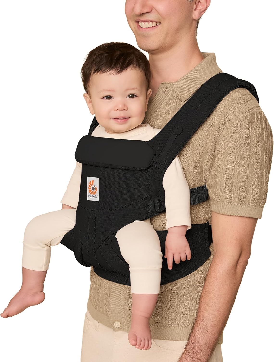Ergobaby Babytrage, Omni 360 Cool Air Mesh mit 4 Positionen für Neugeborene bis Kleinkinder (0-4 Jahre), ergonomische Kindertrage und Rucksack, Mitternachtsblau