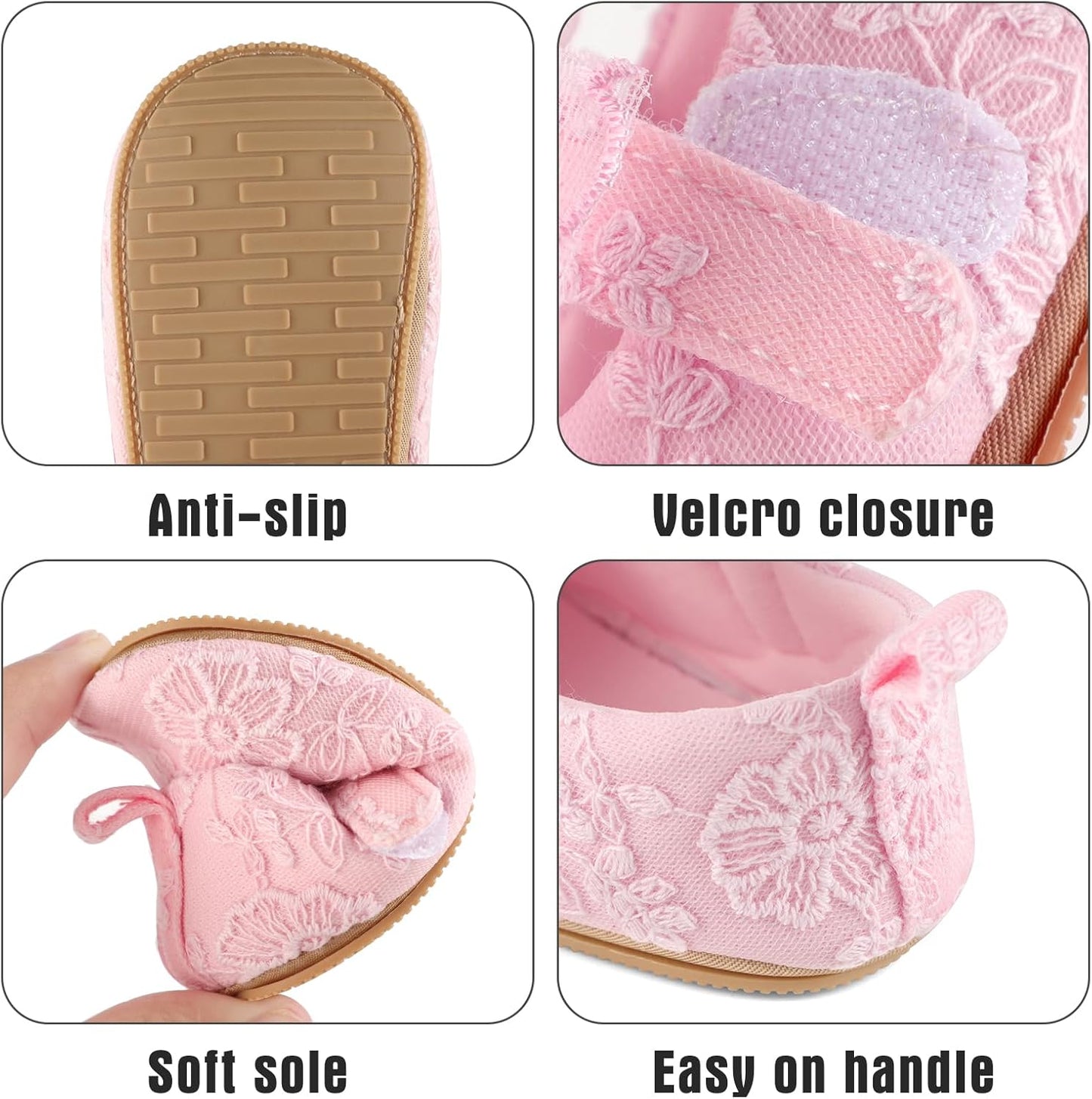 Cheerful Mario Baby Mädchen Schuhe Baby Ballerina Schuhe Lauflernschuhe Taufe Schuhe mit Bowknot PU Leder Babyschuhe
