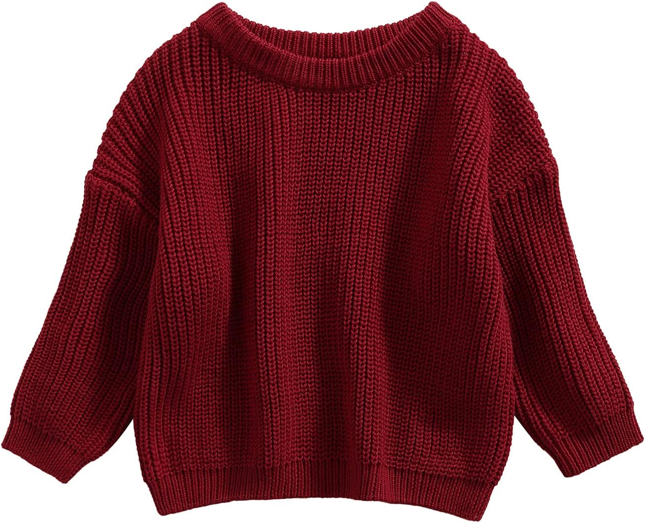 L&ieserram Baby Mädchen Jungen Gestrickt Pullover Jumper Neugeborenen Kinder Langarm Strickpullover Einfarbige Pulli Kleinkinder Kleidung Outfit Knitted Sweater 0-5 Jahre
