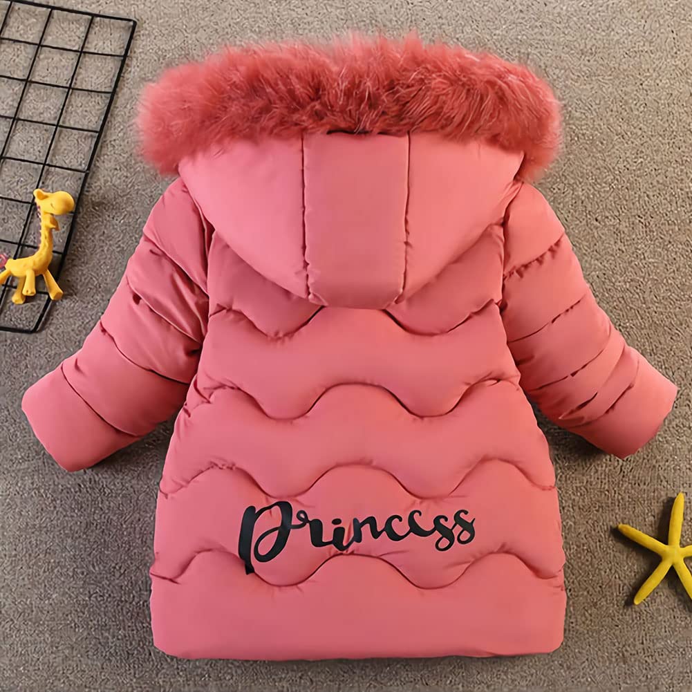 Amur Leopard Kinder Winterjacke Mädchen Wintermantel mit Kapuze Warm Winter Jacke Steppjacke Kinderjacke