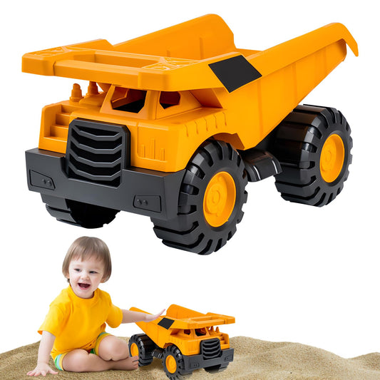 Set of 3 Sand Toy Digger Sandpit, Use Dump Truck Digger Beach Toy Car, Tyres Made of Soft Material, Play Stable Sand Toy from 1-5 Years, Girls, Boys, Summer Toy