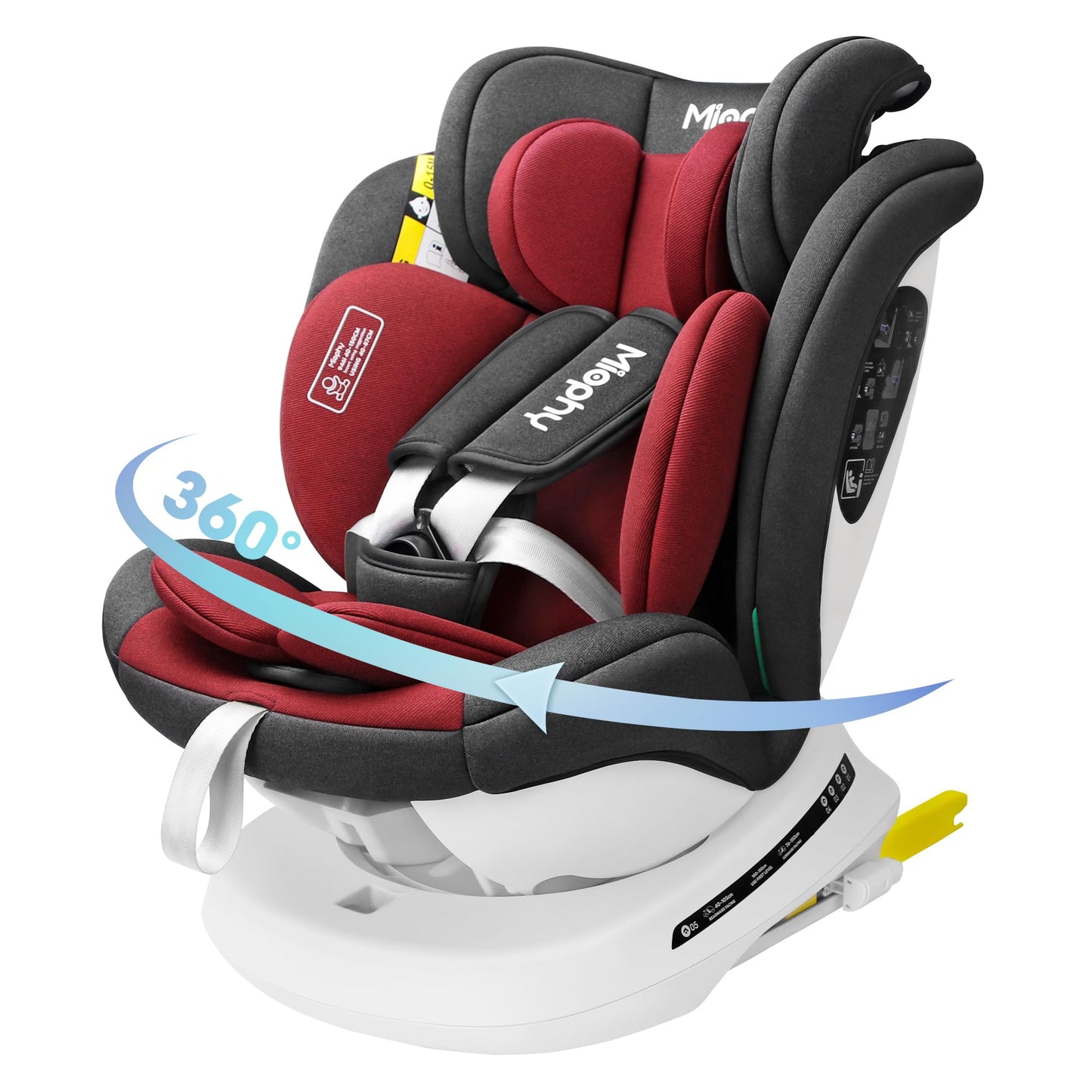 Miophy I-Size 360°drehbar Kindersitz, Gruppe 0+1/2/3, 0-12 Jahre, 40-150 cm, Baby Autositz mit isofix - Meloni2