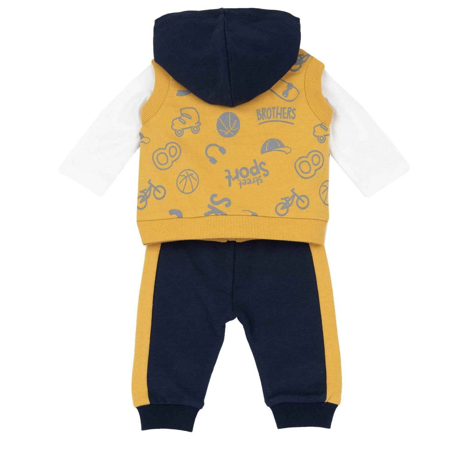 Chicco Boys' Jogging Suit Set, Lined Modern