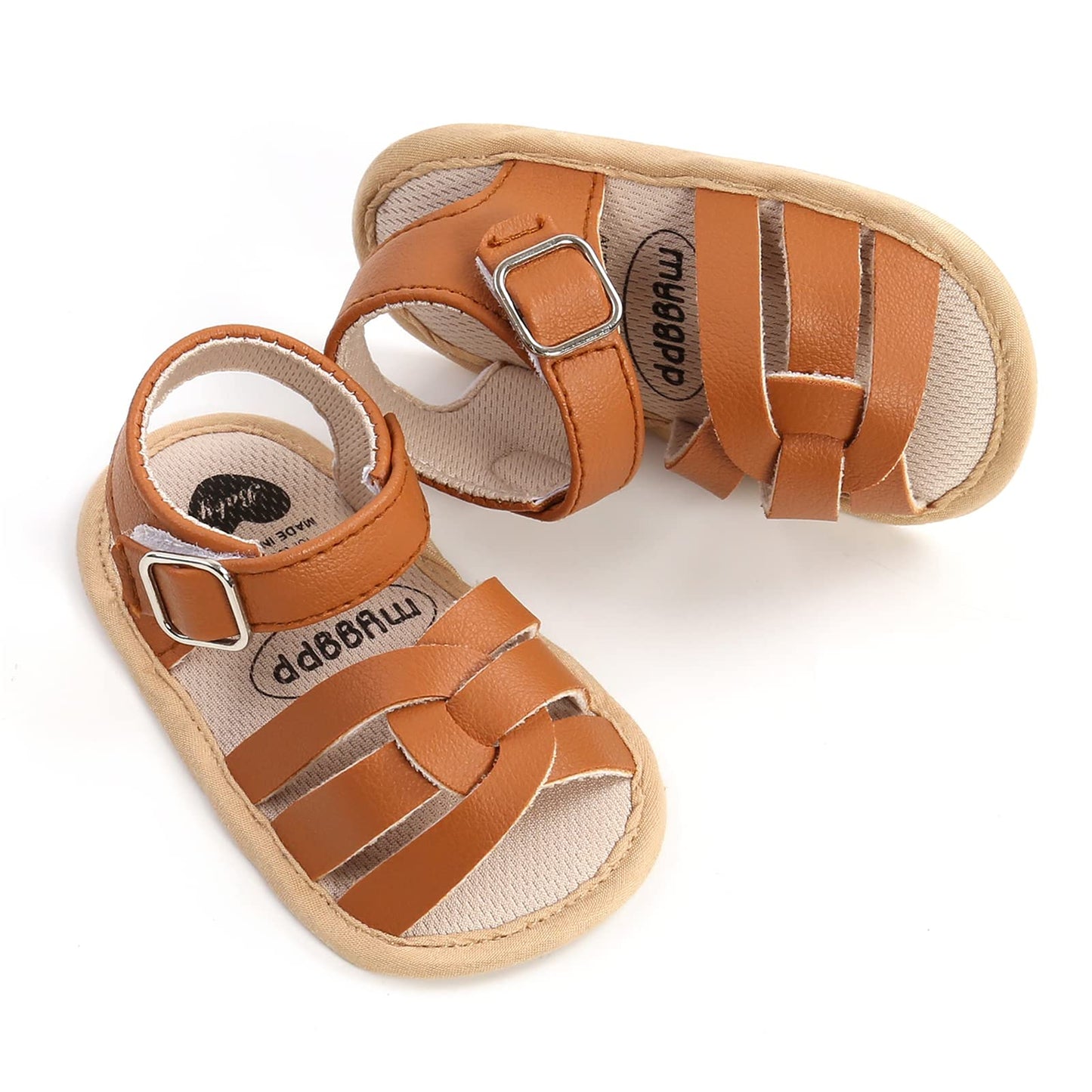 Babyschuhe RVROVIC Sandalen für Jungen und Mädchen mit weichem Sohlen, leichten Sommer-Schuhen und Schleifen-Knoten für Kleinkinder, ideal für den Outdoor-Gang.
