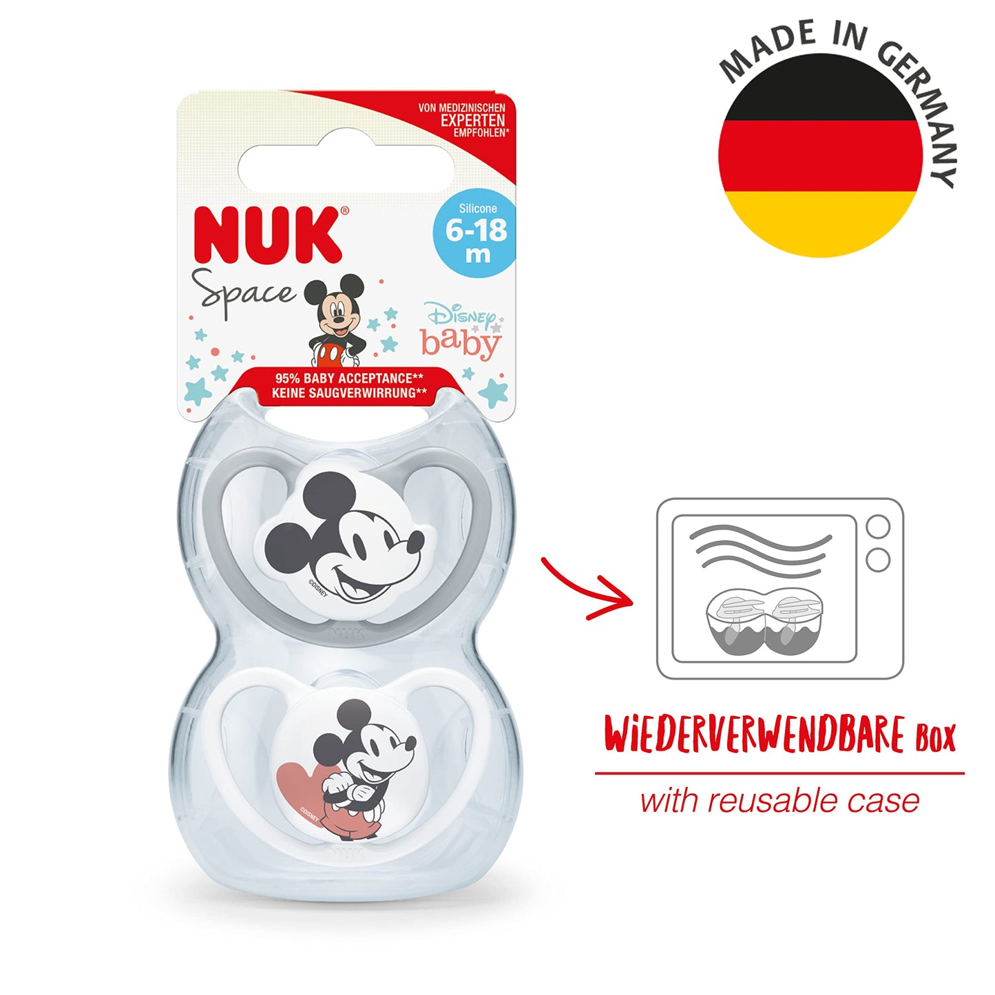 NUK Space Schnuller | 0–6 Monate | Schnuller mit extra Belüftung | BPA-freies Silikon | Disney Winnie Puuh | 2 Stück - Meloni2