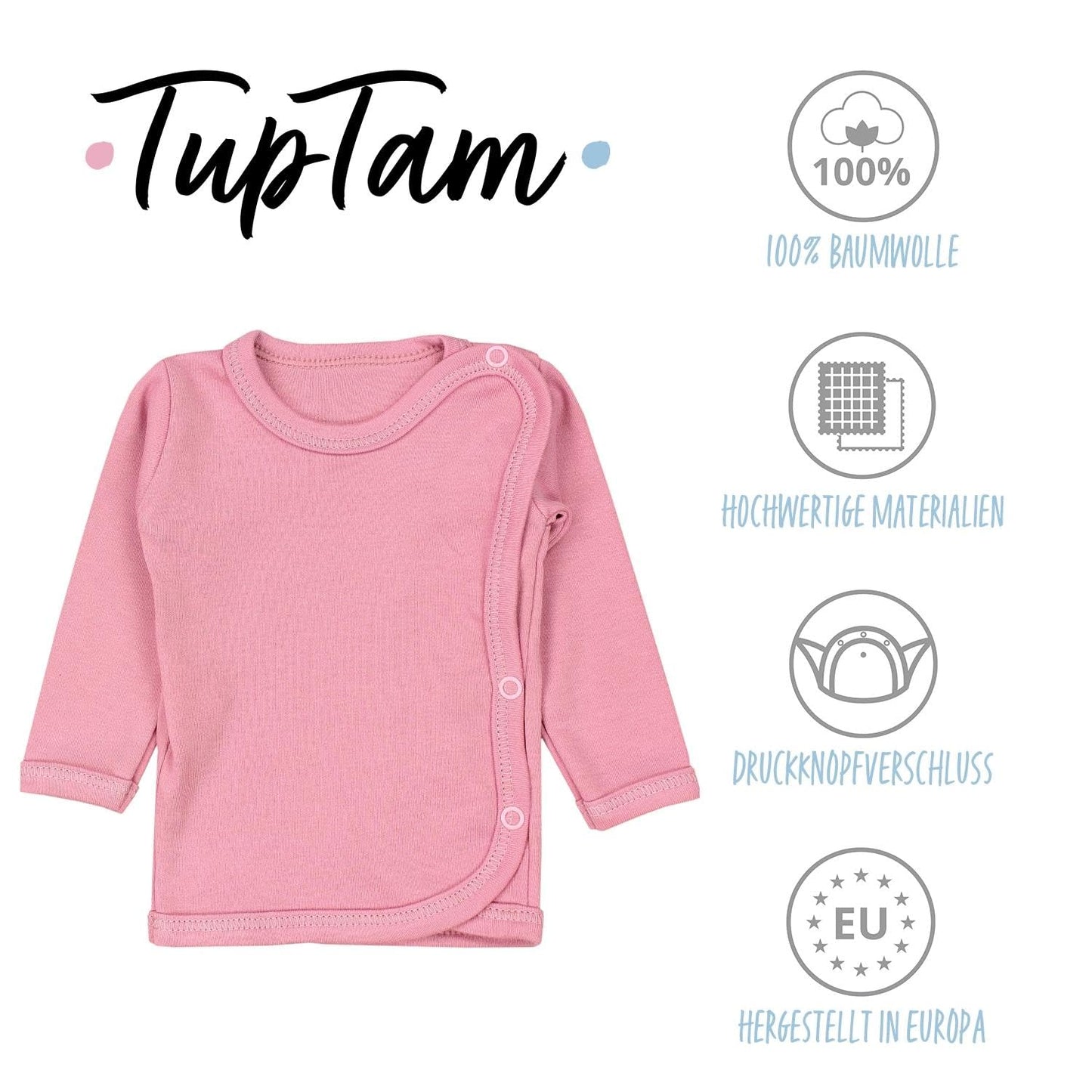 TupTam Unisex Baby Wickelshirt Langarm 5er Pack