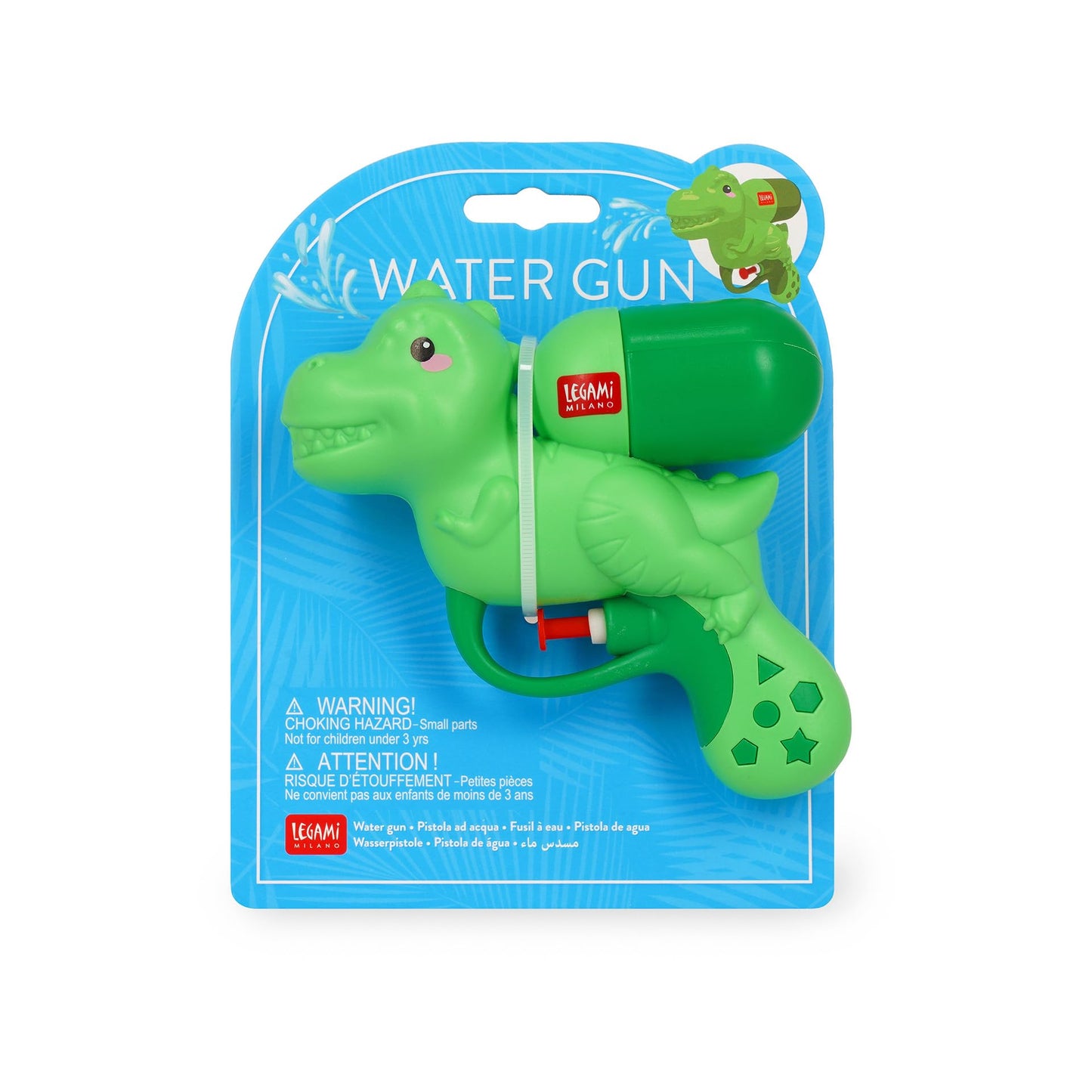 Legami - Wasserpistole - Water Gun, Gartenwasserpistole für Kinder Erwachsene, leistungsstarke Wasserpistole, 2,5 Meter Wasserstrahl, ideal für erfrischende Partys, Fassungsvermögen 50 ml, Thema