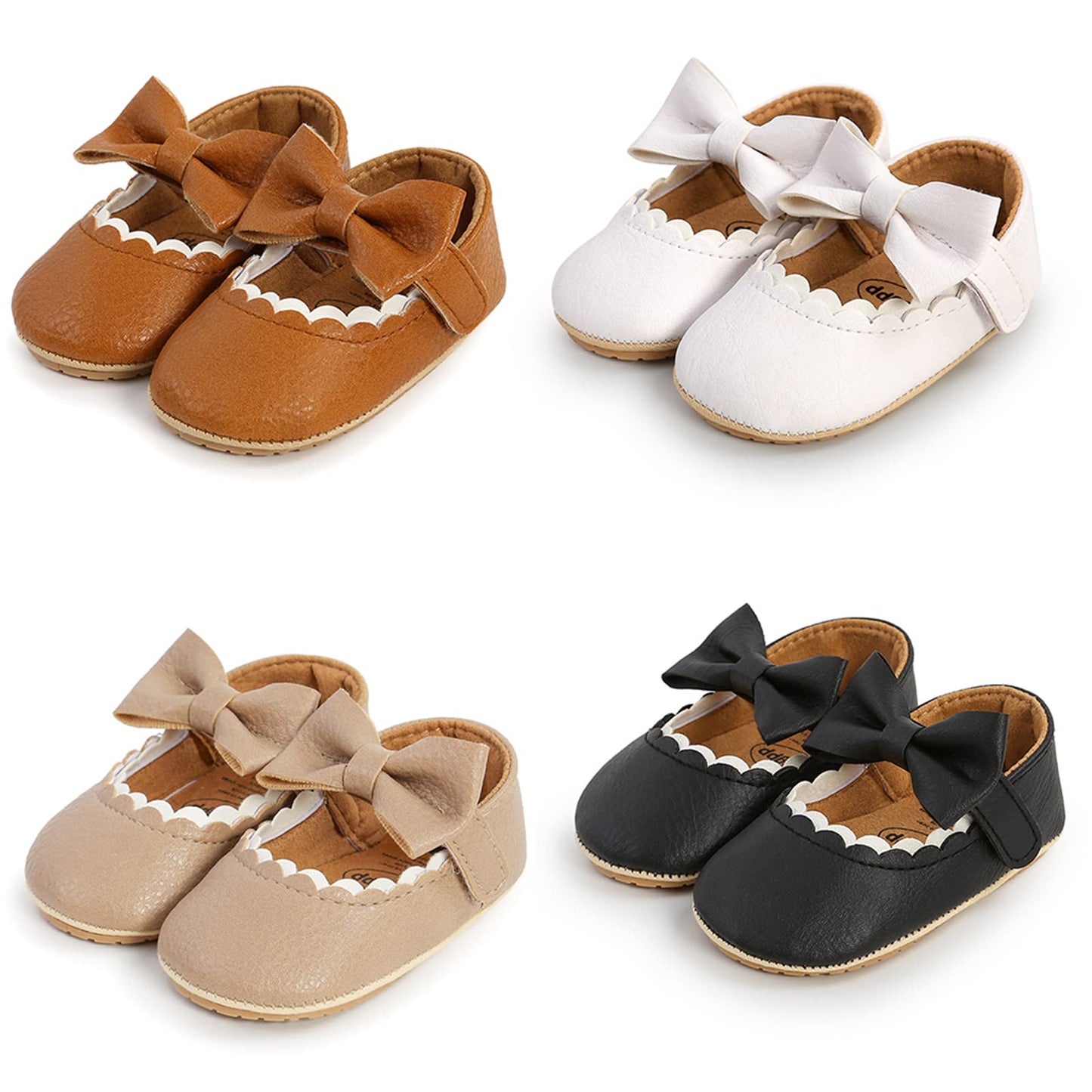 RVROVIC Baby Mädchen Mokassins Prinzessin Mary Jane Flache Kleider Schuhe Premium Leichte Weiche Sohle Krippe Schuhe Kleinkind Schuhe