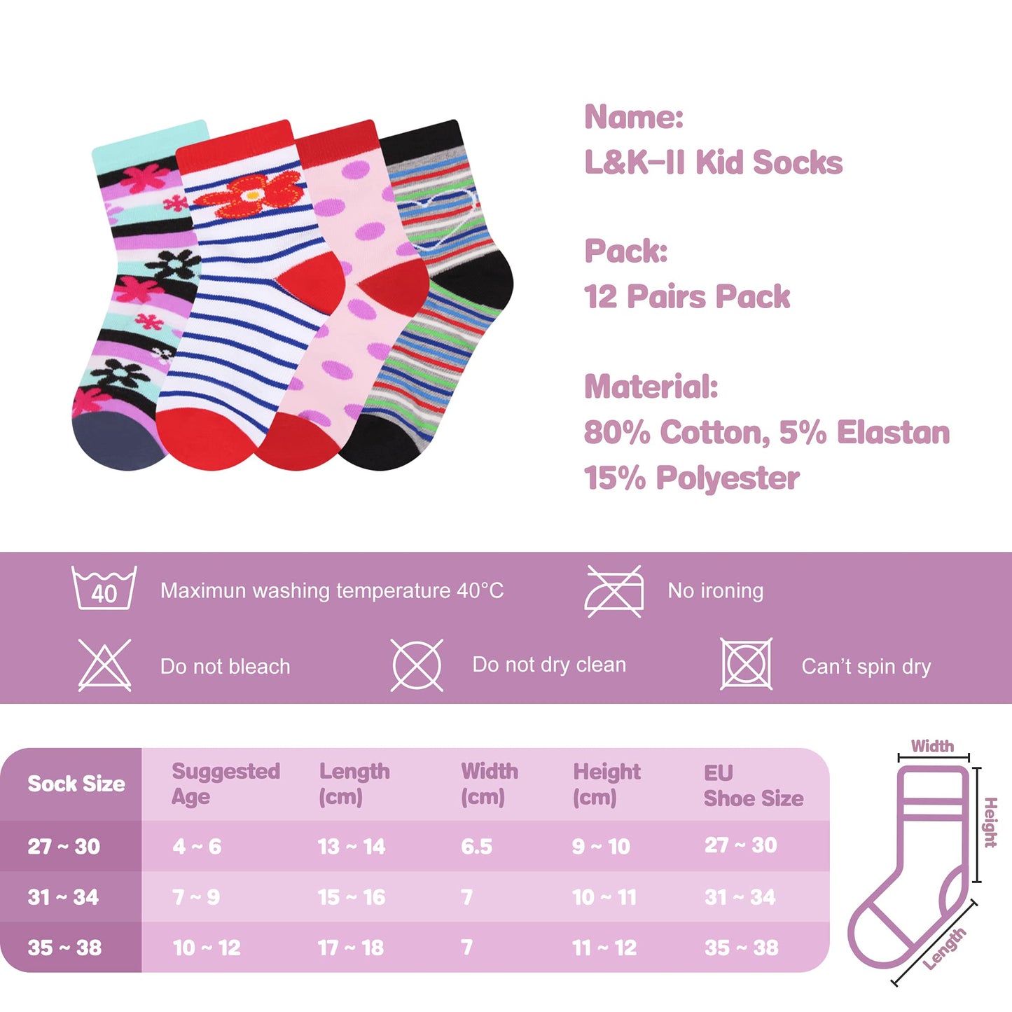 Libella 10/12er Kinder Mädchen Sneaker Socken Kids Füßlinge Sneakersocken bunt 2108VA