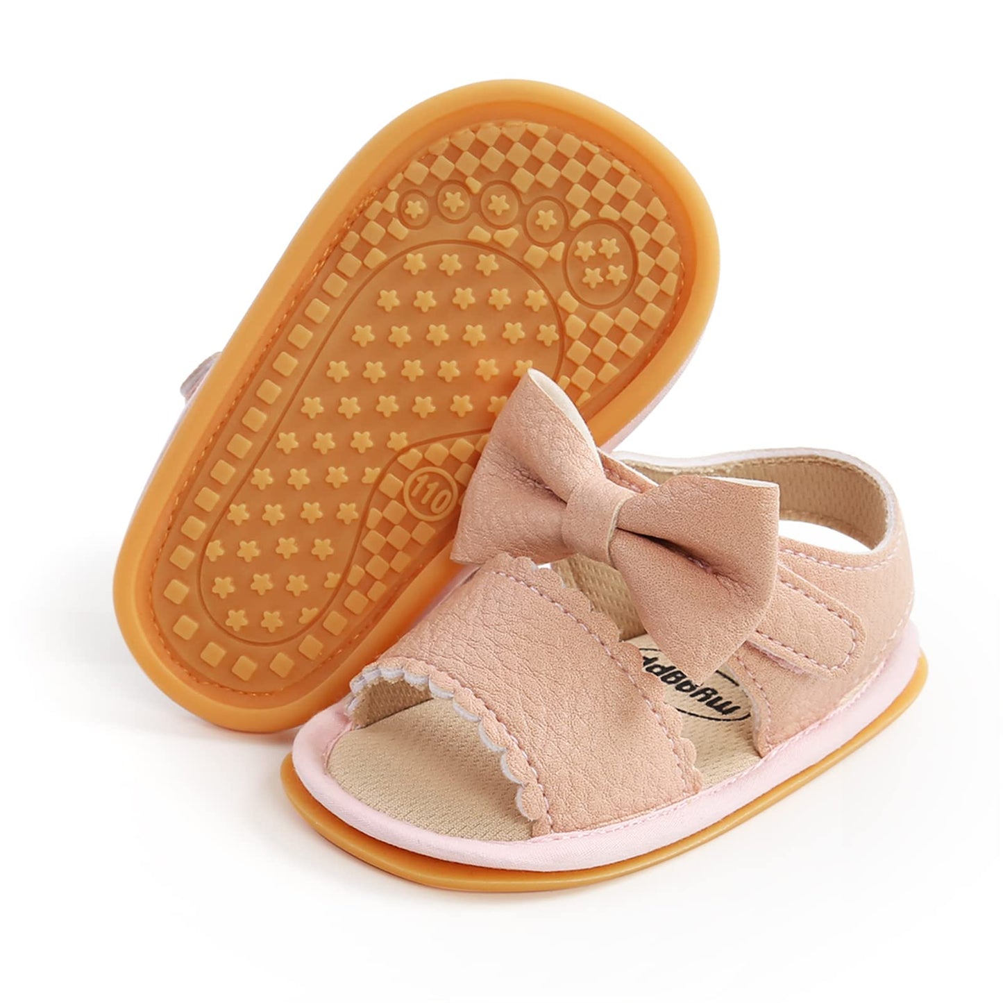 Babyschuhe RVROVIC Sandalen für Jungen und Mädchen mit weichem Sohlen, leichten Sommer-Schuhen und Schleifen-Knoten für Kleinkinder, ideal für den Outdoor-Gang.