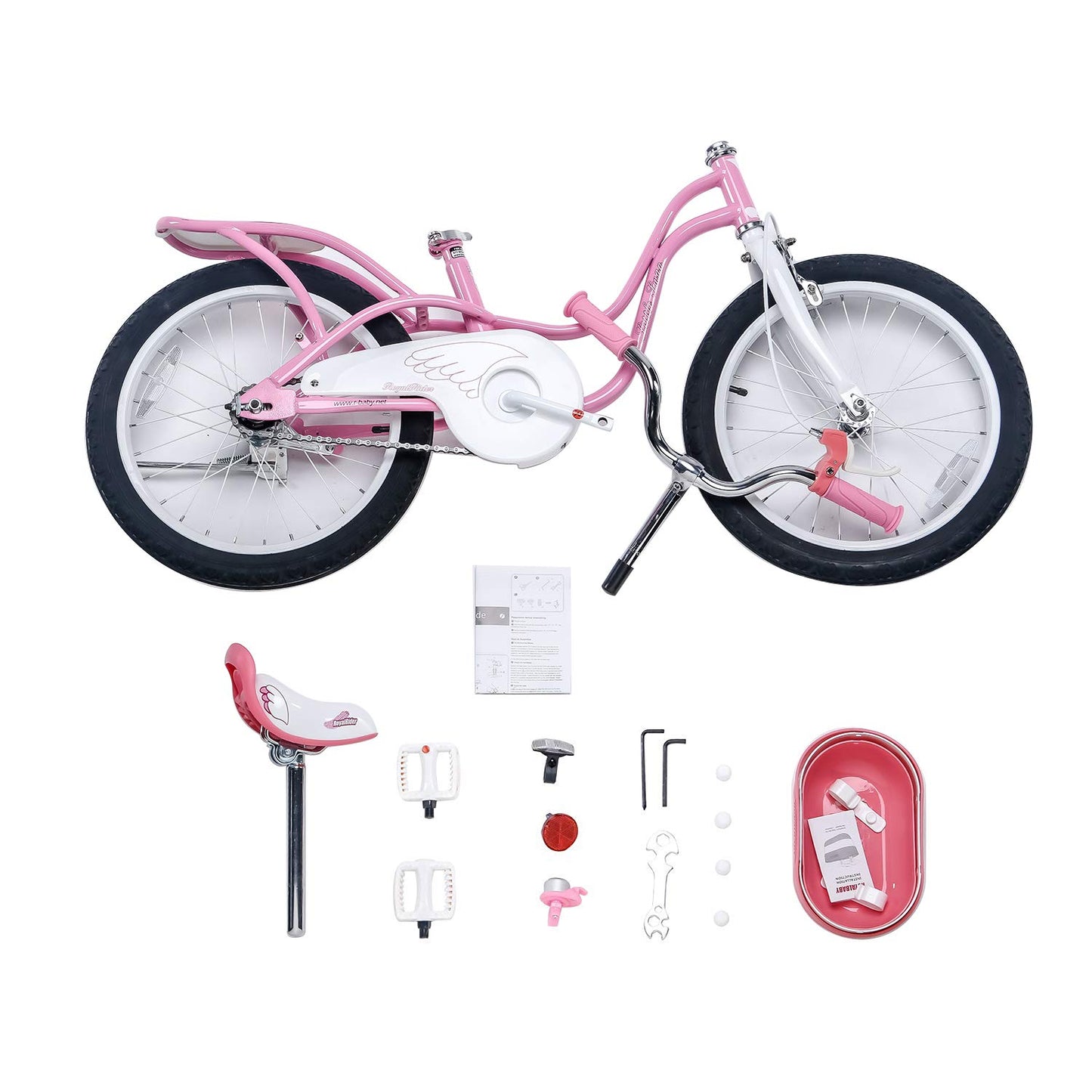 Royal Baby Little Swan Kinderfahrrad Mädchen Fahrrad Stützräder 12 14 16 18 Zoll ab 3-10 Jahre Rosa Kinder Fahrrad - Meloni2
