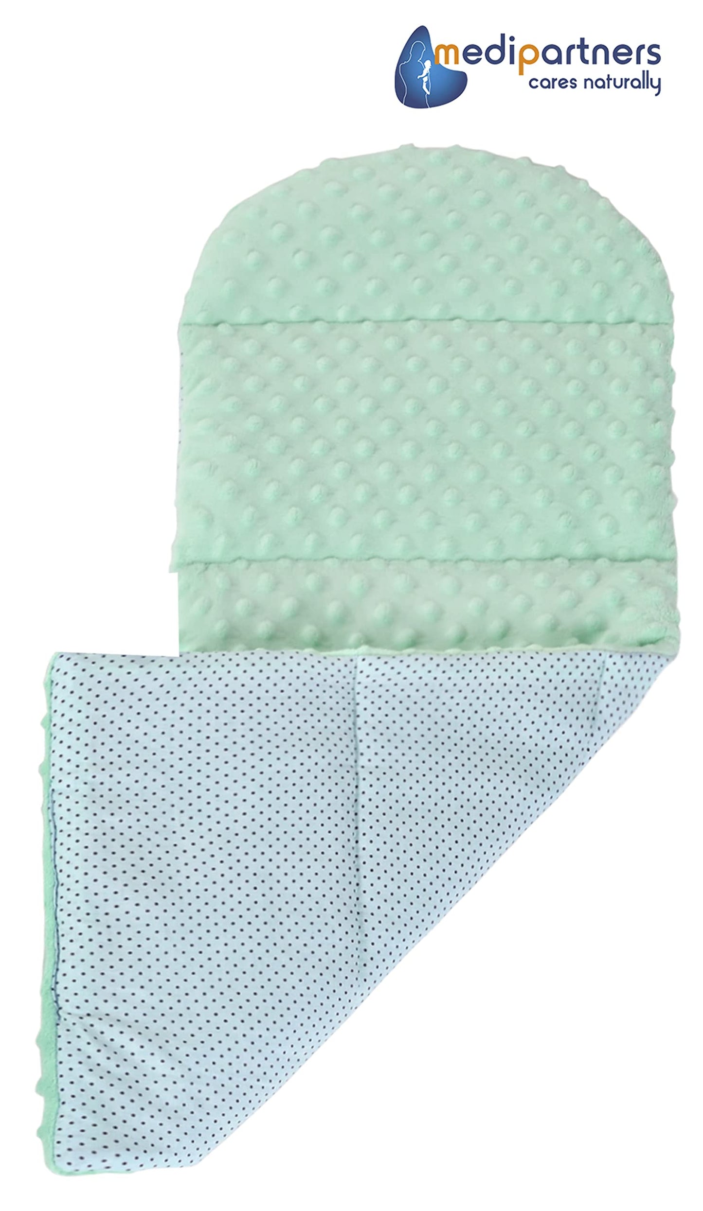 Medi Partners Babynestchen Babynest Set 100x60x15 Kuschelnest 5 teilig herausnehmbarer Einsatz Kokon Nestchen Babys Neugeborene 100% Baumwolle (REH mit Grauem Minky) - Meloni2