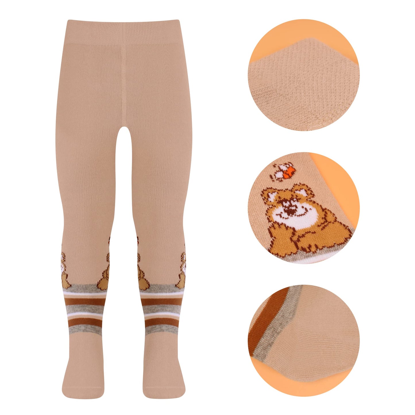 L&K-II Pack of 4 Baby Tights for Baby Boys with Dog Lions Monkeys Bears and Car Motif 2760