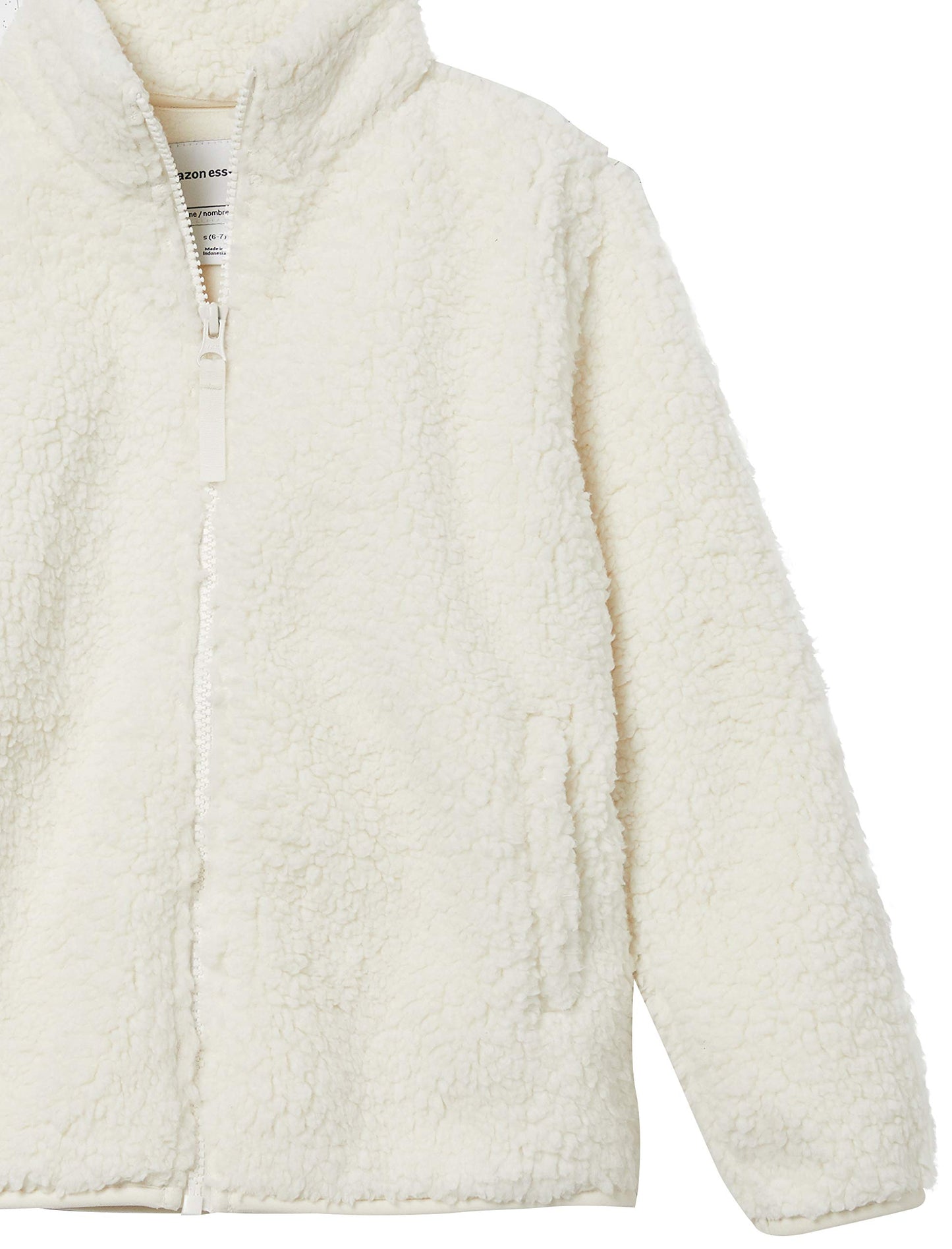 Amazon Essentials Mädchen Sherpa-Fleecejacke mit durchgehendem Reißverschluss
