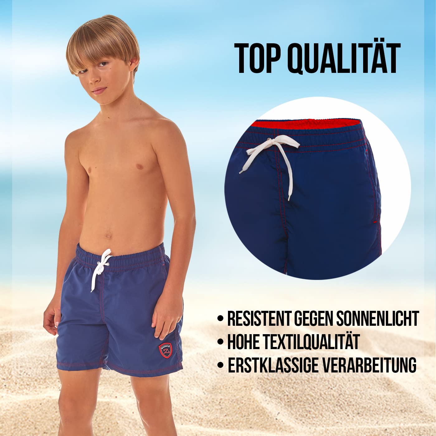 Zagano Boys' Quick-Drying Swimming Trunks Sports Trousers Boys Kids Swimwear Size 128-164
