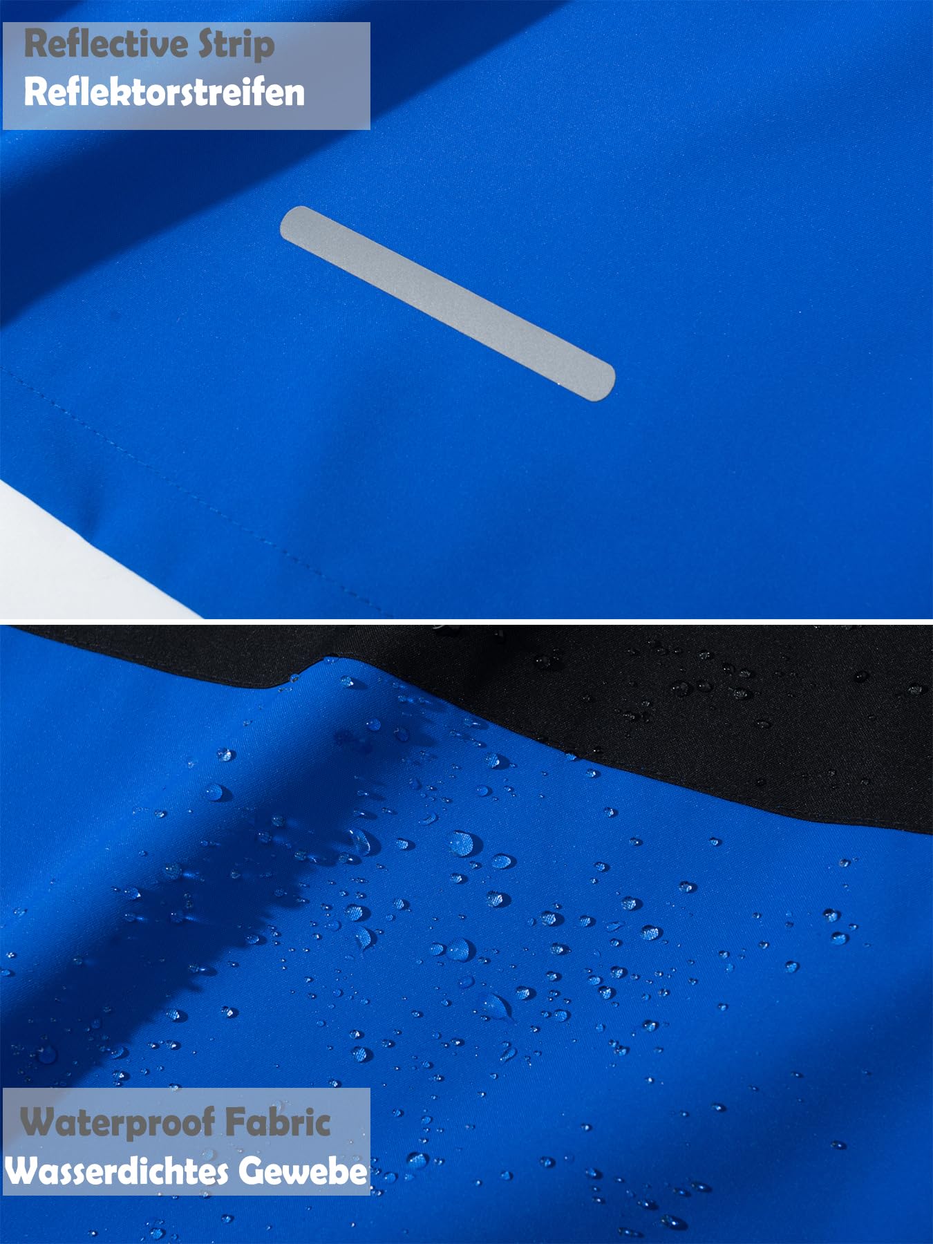 NATUST Kinder Jungen Wasserdichte Jacke Leichte Übergangsjacke Winddichte Regenjacke mit Kapuze