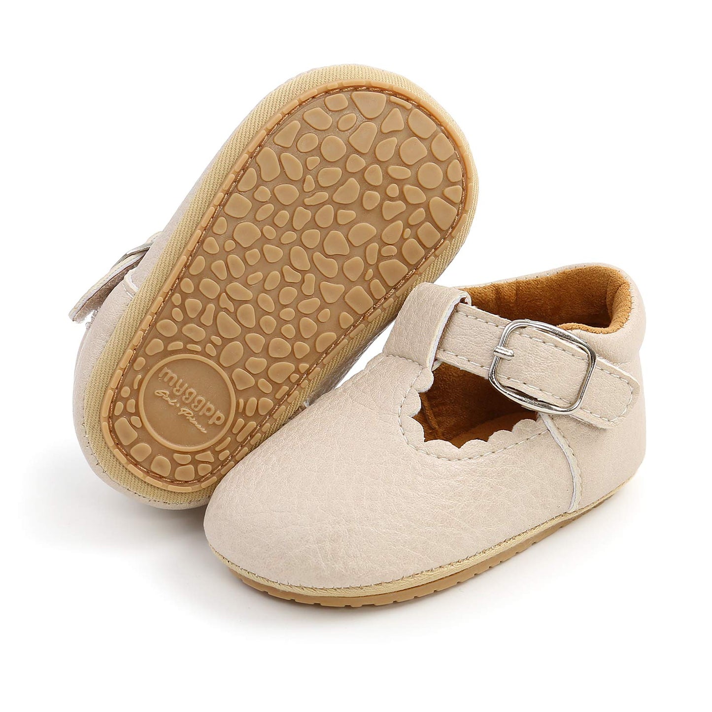 RVROVIC Baby Mädchen Mokassins Prinzessin Mary Jane Flache Kleider Schuhe Premium Leichte Weiche Sohle Krippe Schuhe Kleinkind Schuhe