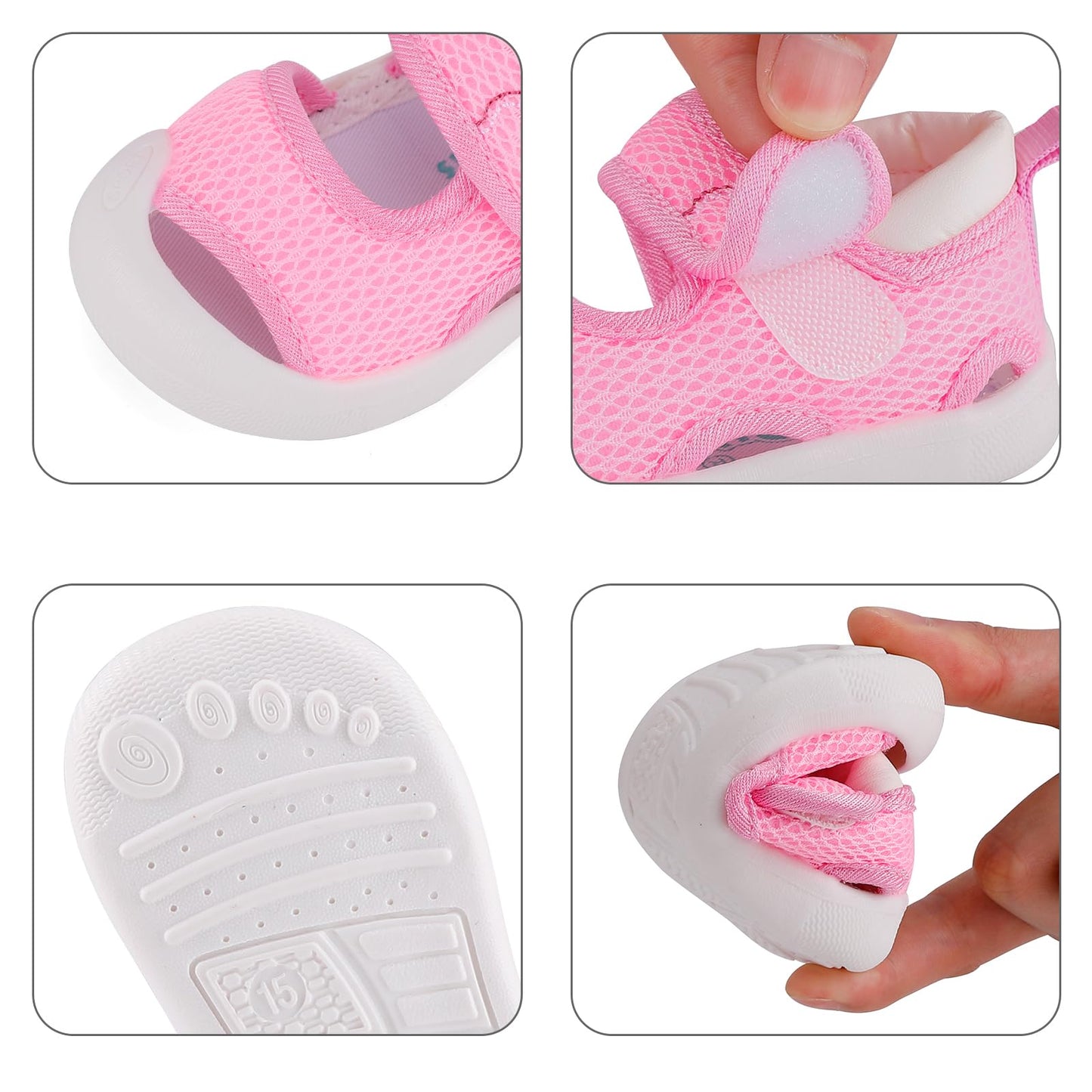 Cheerful Mario Babyschuhe 0-3 Jahre Sport Sandalen für Jungen und Mädchen – Lauflernsandalen für Kleinkinder Sommer Barfußschuhe Erste Schuhe