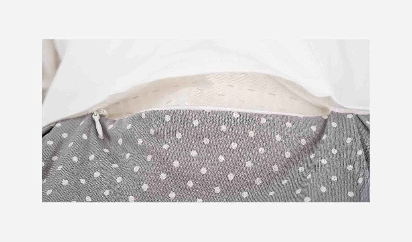 Träumeland S0100102 Sleeping Bag Liebmich, Polka Dots, Grey, Size 50/56, Multi-Coloured
