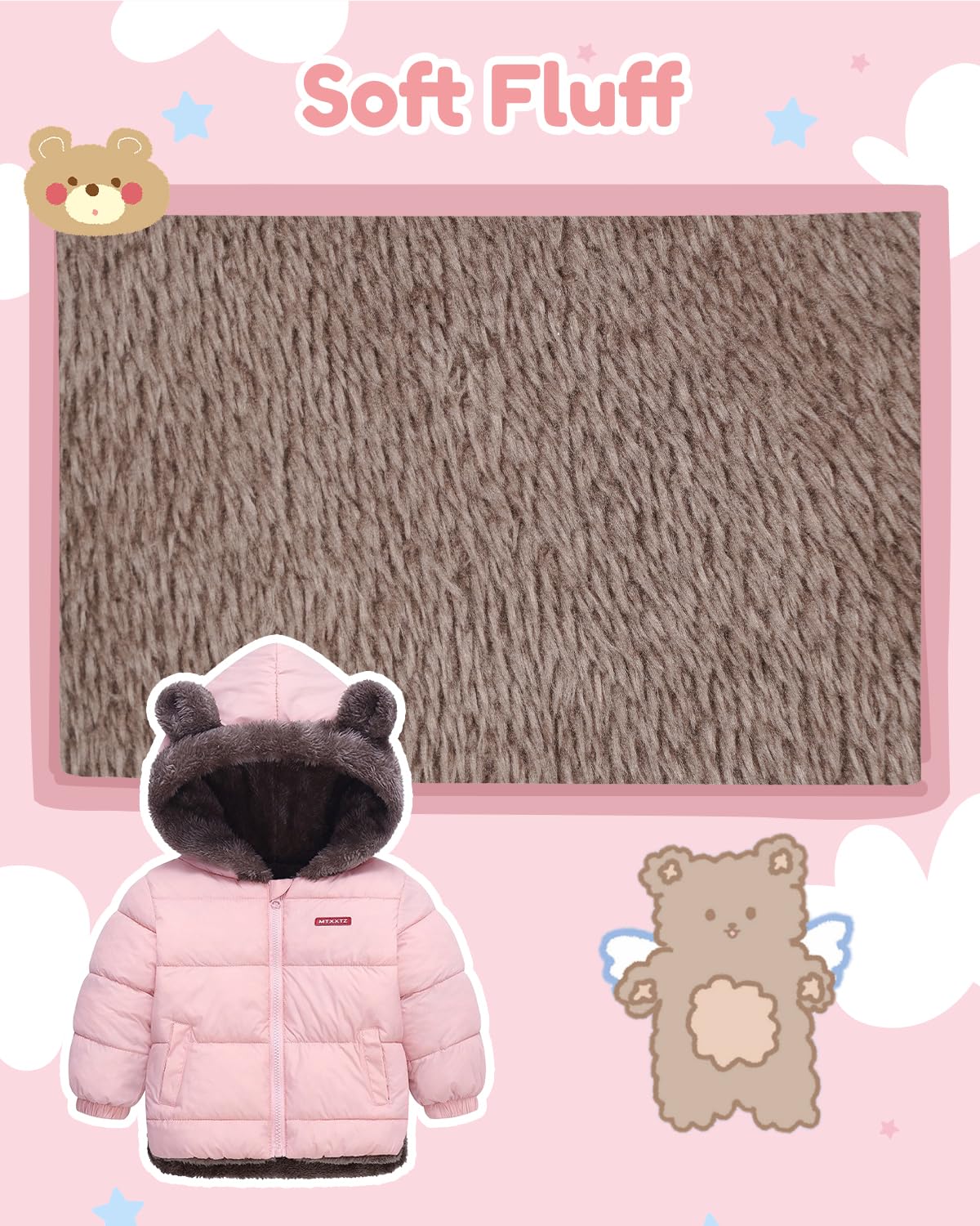 Baby Winter Fleece Coat Kids Boys Jacket Outwear Girls Padded Clothing