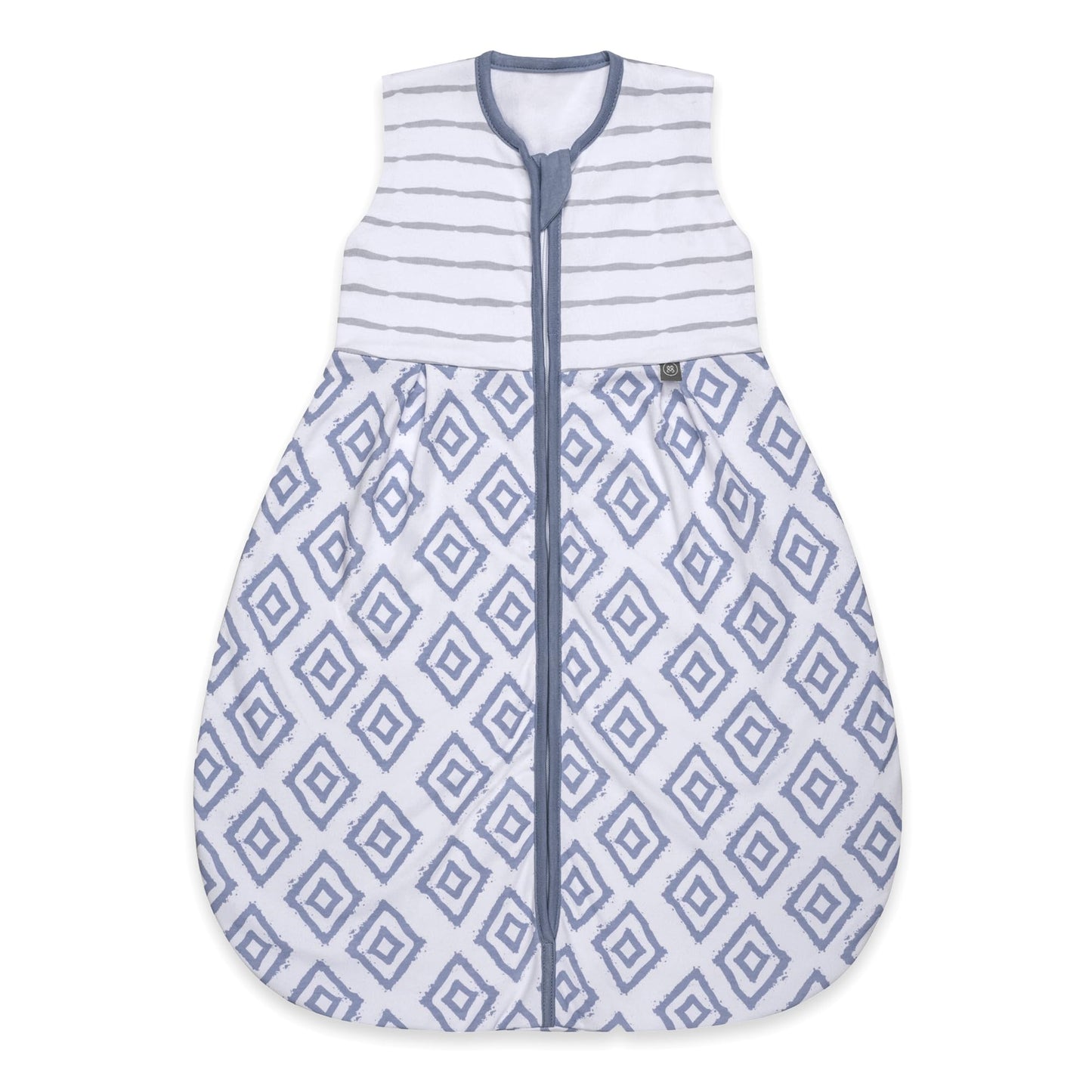 emma & noah Baby Sleeping Bag 1.0 TOG, All-Year Sleeping Bag for Spring, Summer and Autumn, 100% Organic Cotton, Oeko-Tex Certified, Romper Bag for Newborns (Leo Grey, 70 cm)