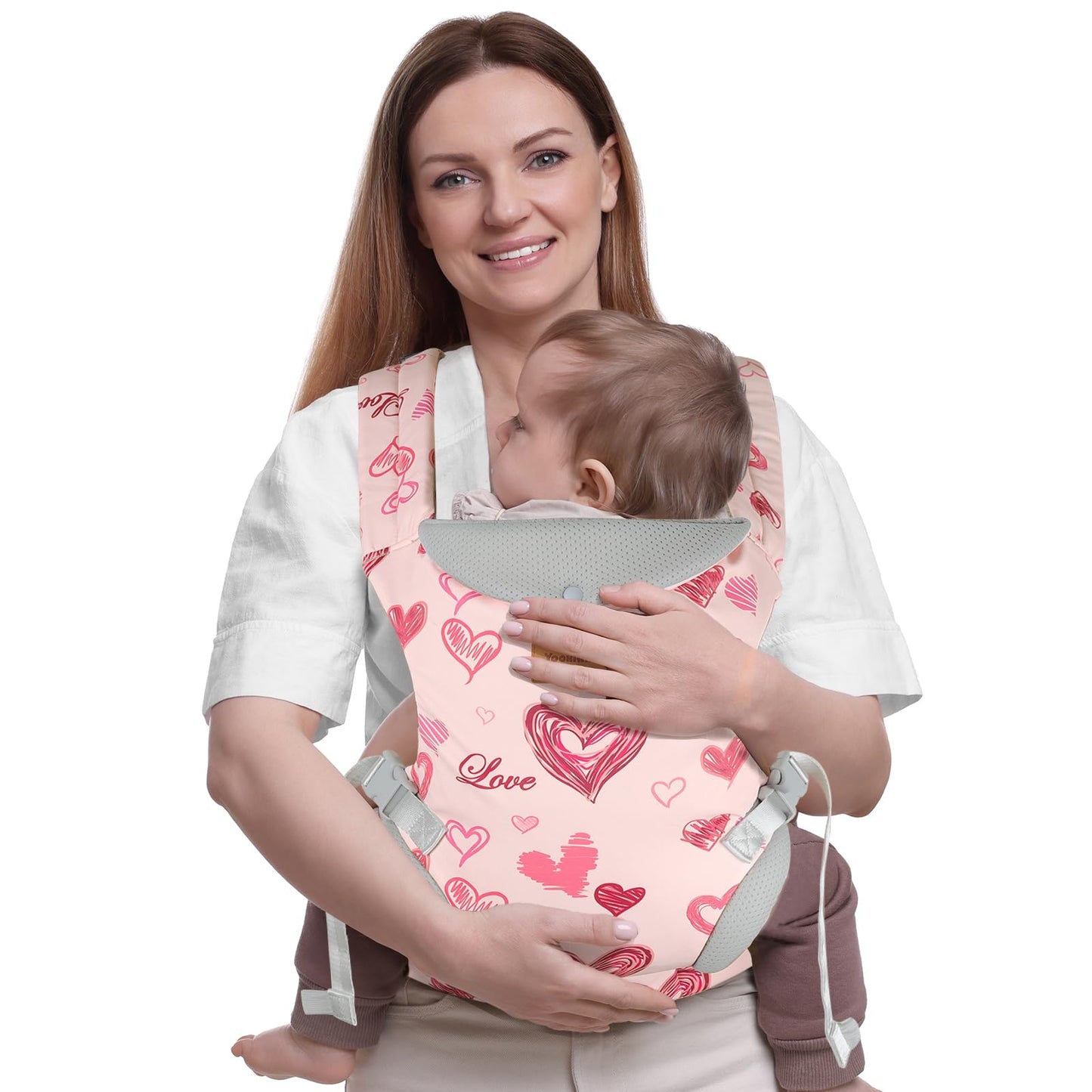 YooxArmor Babytrage für Neugeborene ab Geburt,Ergonomische gemütlich und leichtgewichtig Babybauchtrage mit Nackenstütze,Rückentrage Baby-Tragetasche Geeignet für 3-30 kg