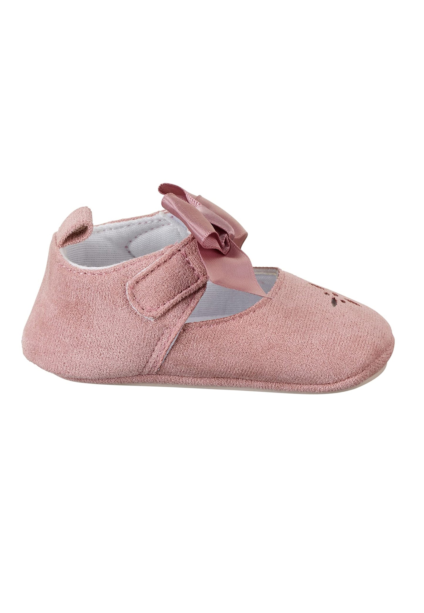 Sterntaler Babyballerina Schleife - Bequeme Ballerina mit aufgenähter rutschfester Herzchensohle und Klettverschluss - Baby -Ballerina Mädchen gefüttert mit Frottee