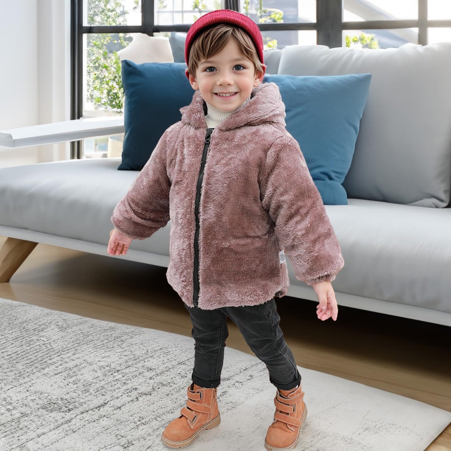 Baby Winter Fleece Coat Kids Boys Jacket Outwear Girls Padded Clothing