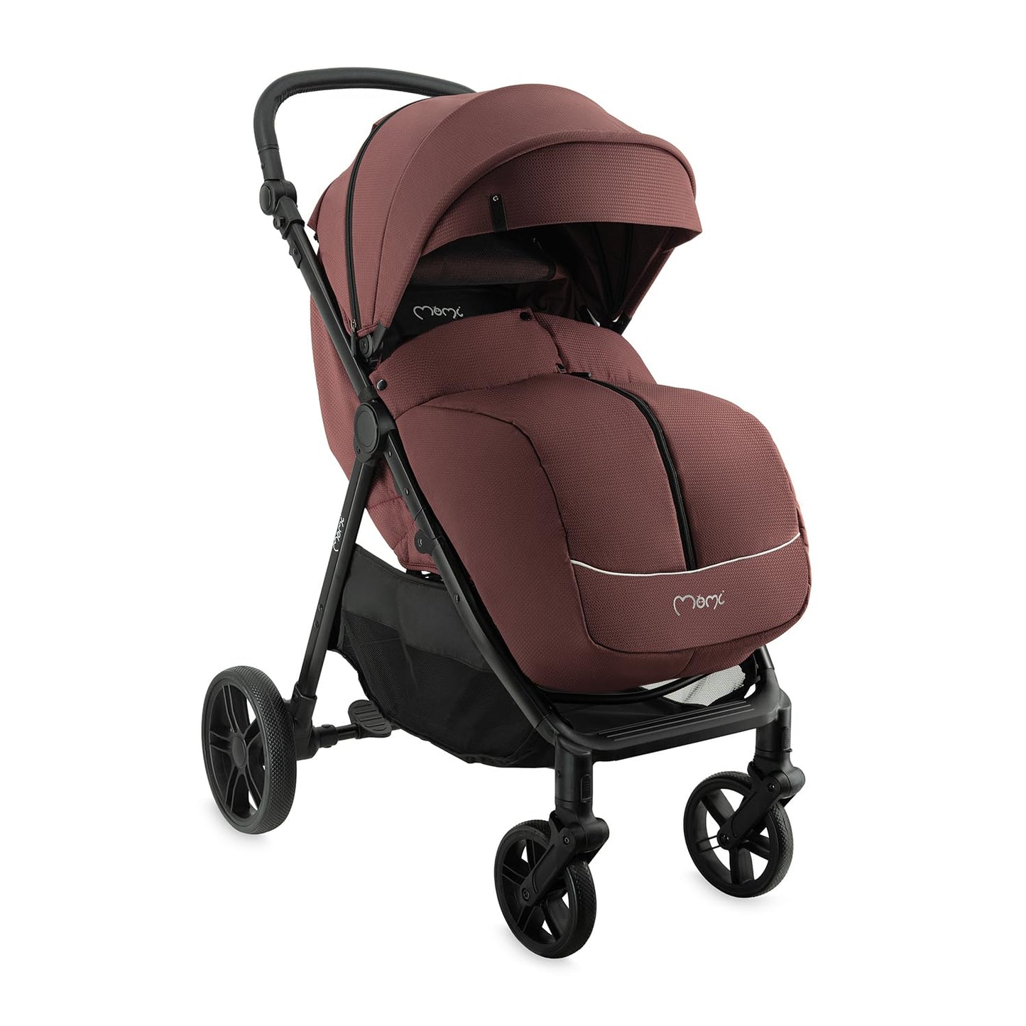 MoMi Kinderbuggy CLARA, Kinderwagen ab dem 6. Lebensmonat, bis 22 kg Körpergewicht, 5-Punkt-Sicherheitsgurt, Fußsack, Getränkehalter, Einkaufskorb, Wickeltasche, Insekten- und Regenschutz