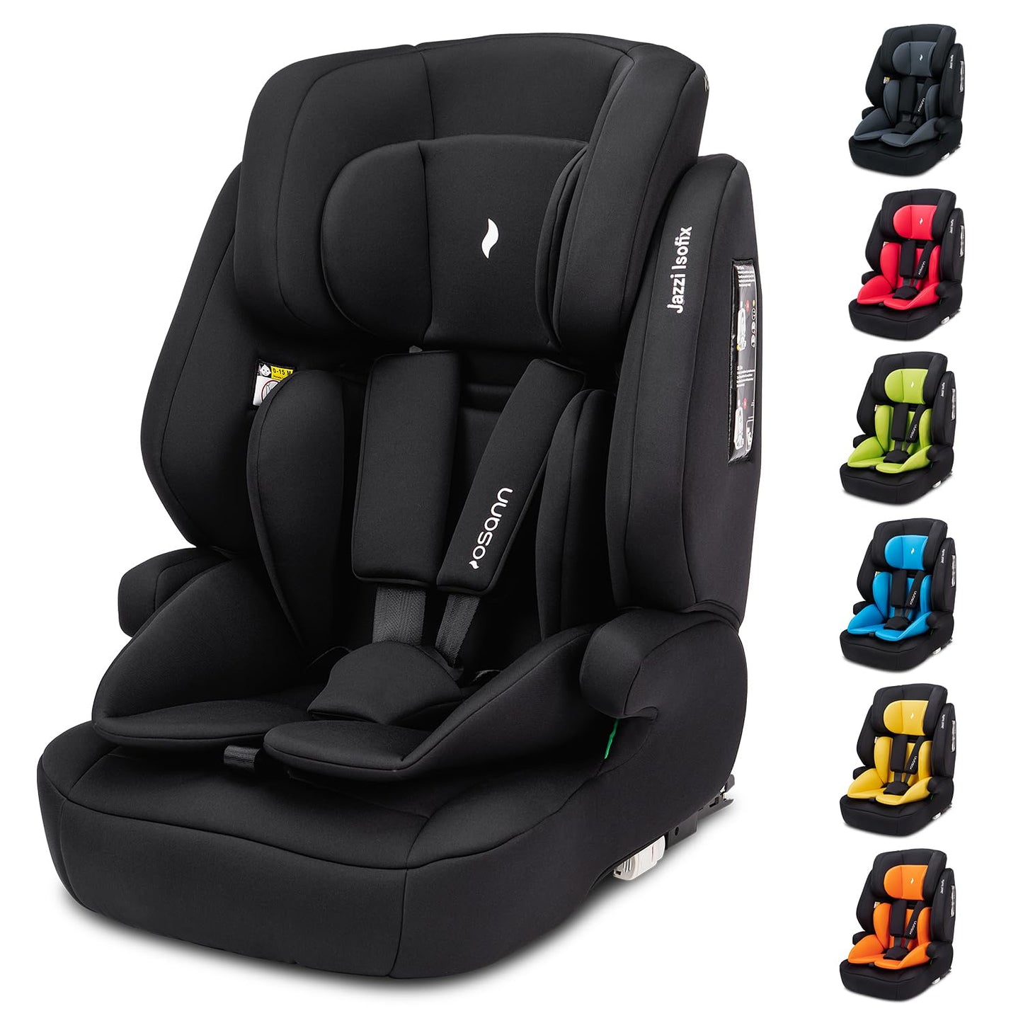 Osann Jazzi Isofix – Der sichere Kindersitz ab 1 Jahr (76–150 cm), mitwachsend mit Isofix & Top-Tether, Schutz & Geborgenheit auf jeder Fahrt - Sunset - Meloni2