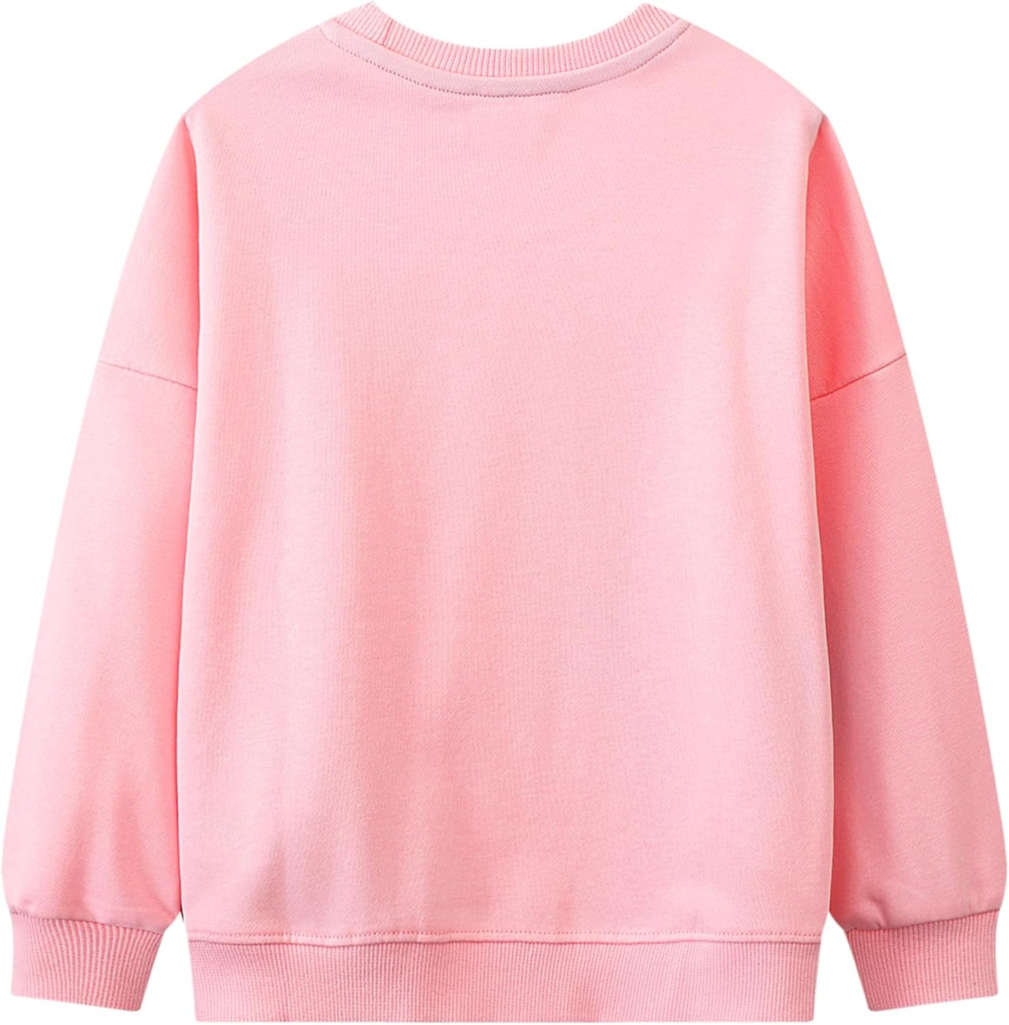 JinBei Sweatshirt für Mädchen Kinder Pullover Baumwolle Top Casual Jumper Kleinkind Langarmshirt Warme Kleidung, Alter 2-7 Jahre alt, Gr.92-122