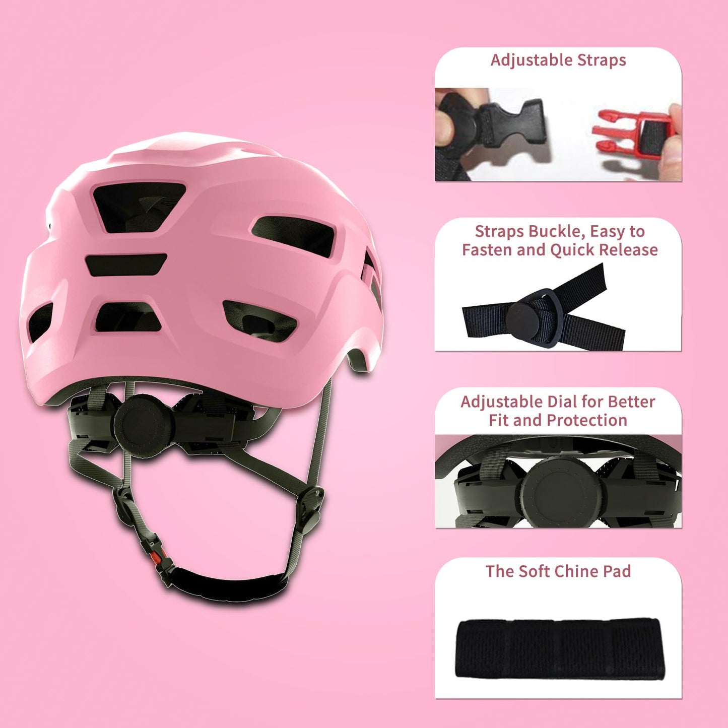 FAYDUDU Toddler Helmet Children's Bicycle Helmet Baby Multi-Sport Adjustable Helmet Sports Helmet Cycling Bicycle Scooter Skateboard Helmet Lightweight for Children Boys Girls from 2-8 Years Old