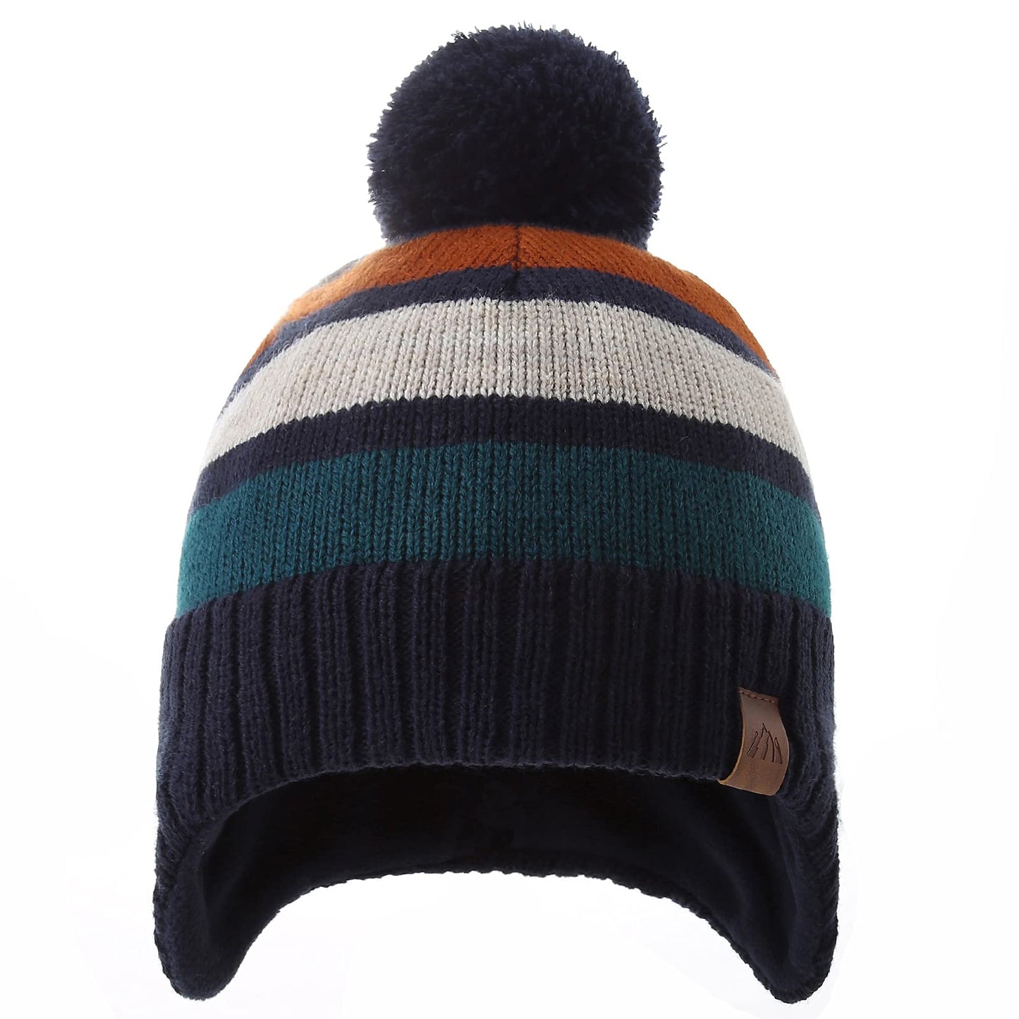 AHAHA Girls' Winter Hat, Earflap Beanie, Pompom Knitted Hats
