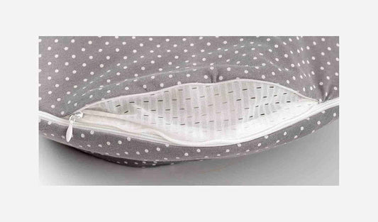 Träumeland S0100102 Sleeping Bag Liebmich, Polka Dots, Grey, Size 50/56, Multi-Coloured